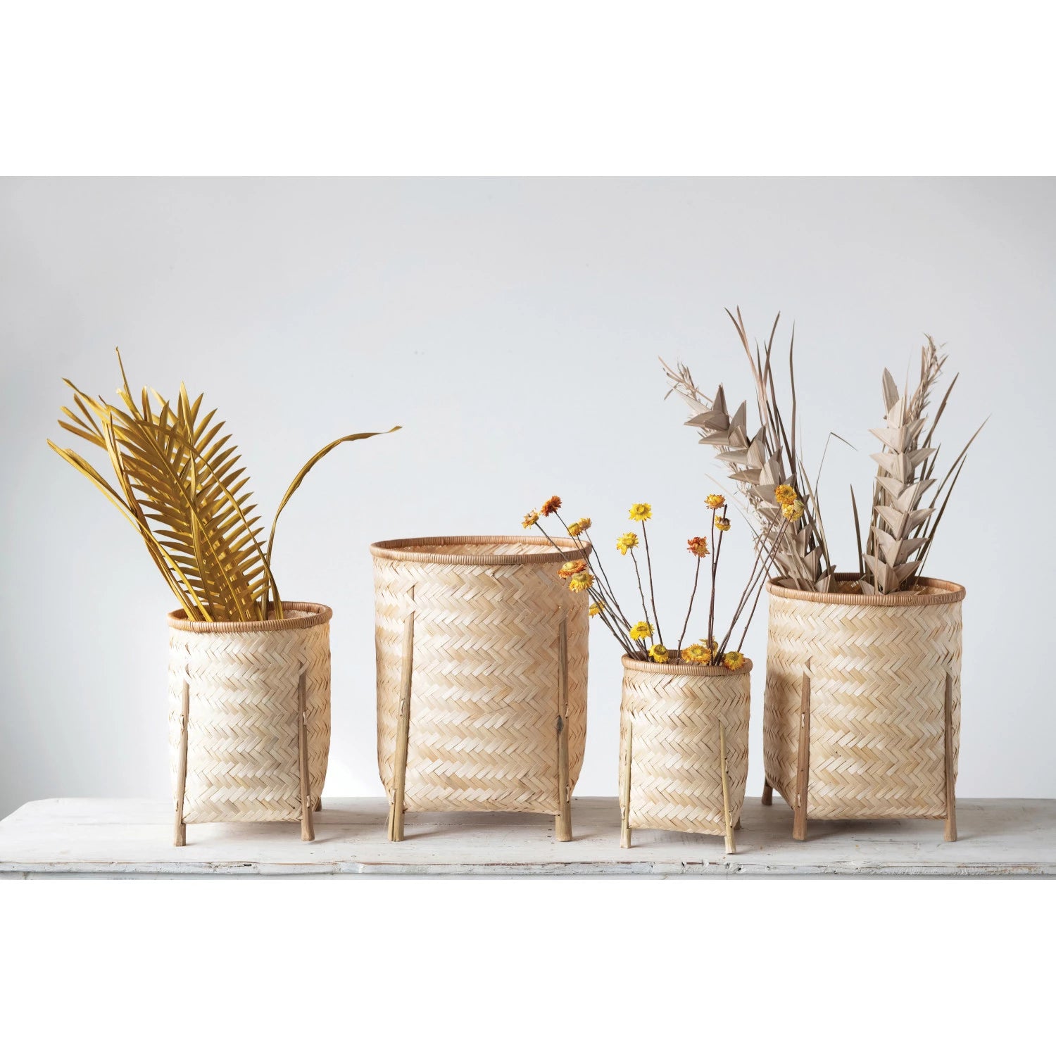 Bamboo Basket with Legs