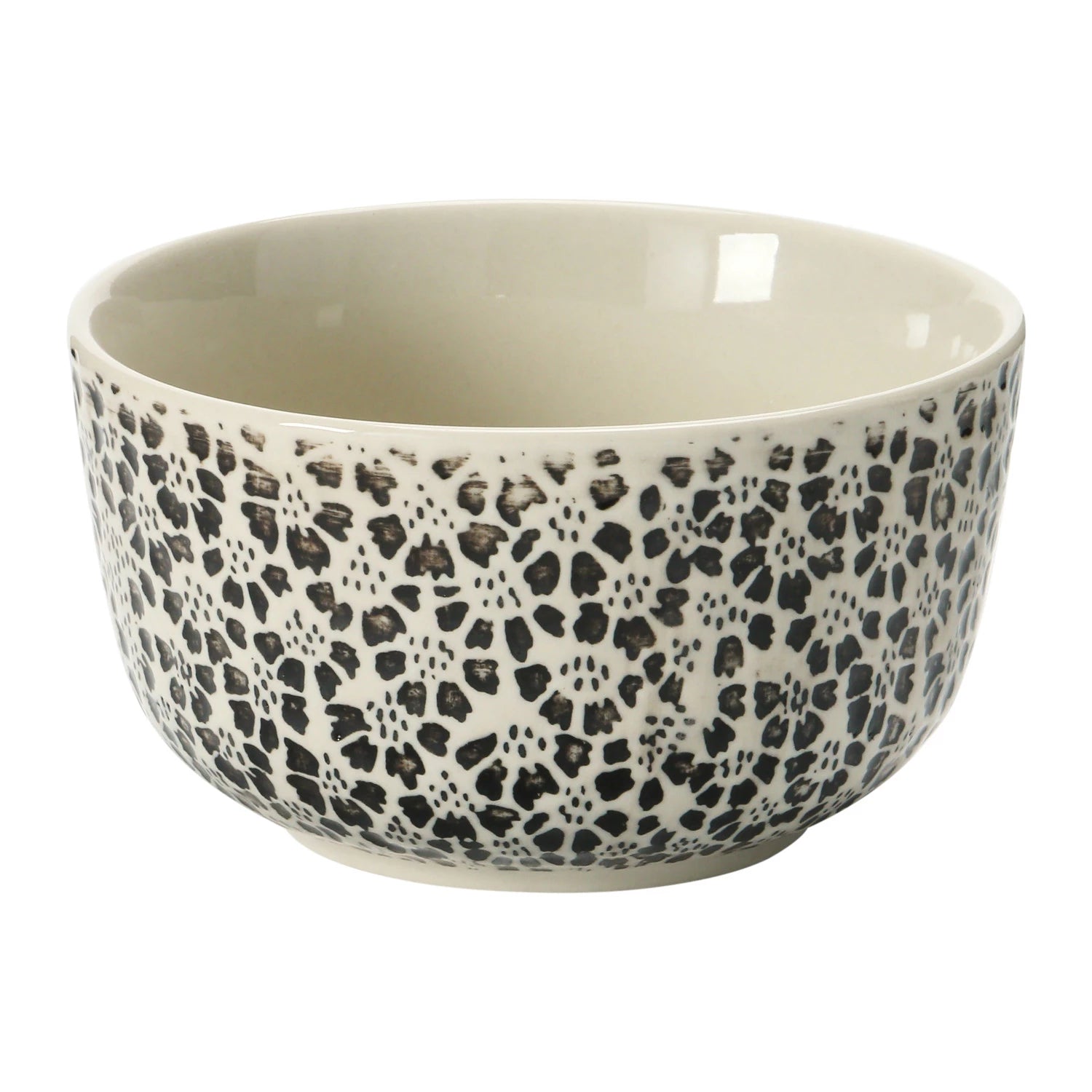 Black & White Hand-Stamped Bowl