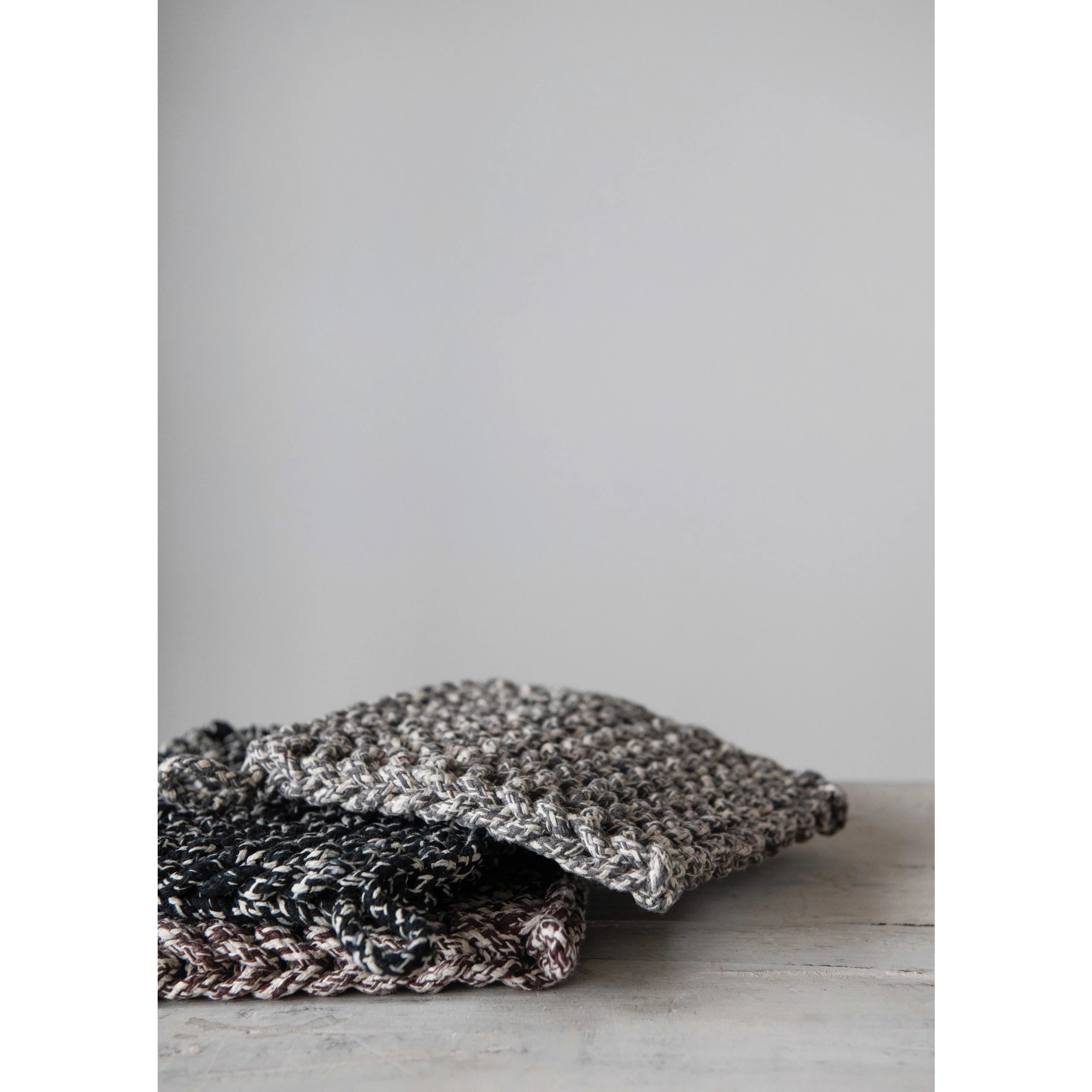 Melange Cotton Crocheted Pot Holder 3 Colors