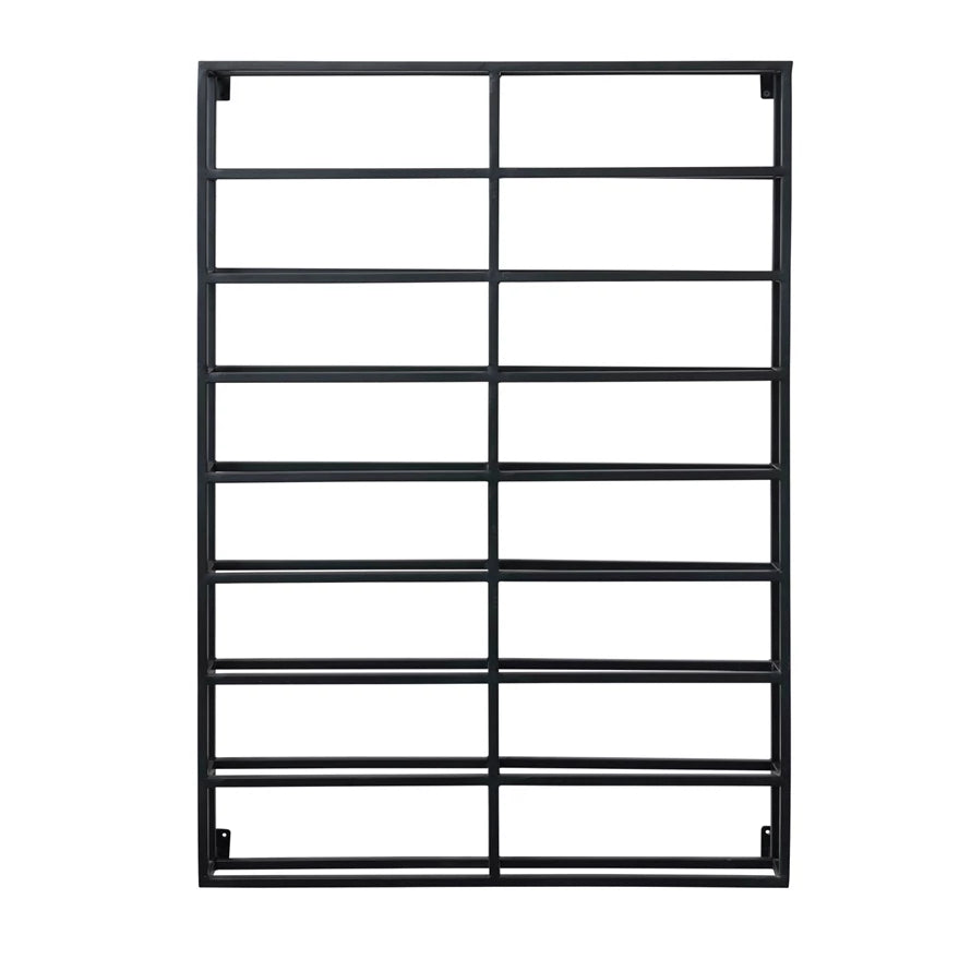Black Metal Wall Wine Rack