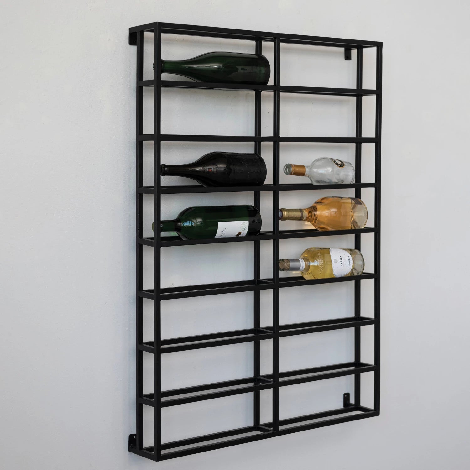 Black Metal Wall Wine Rack