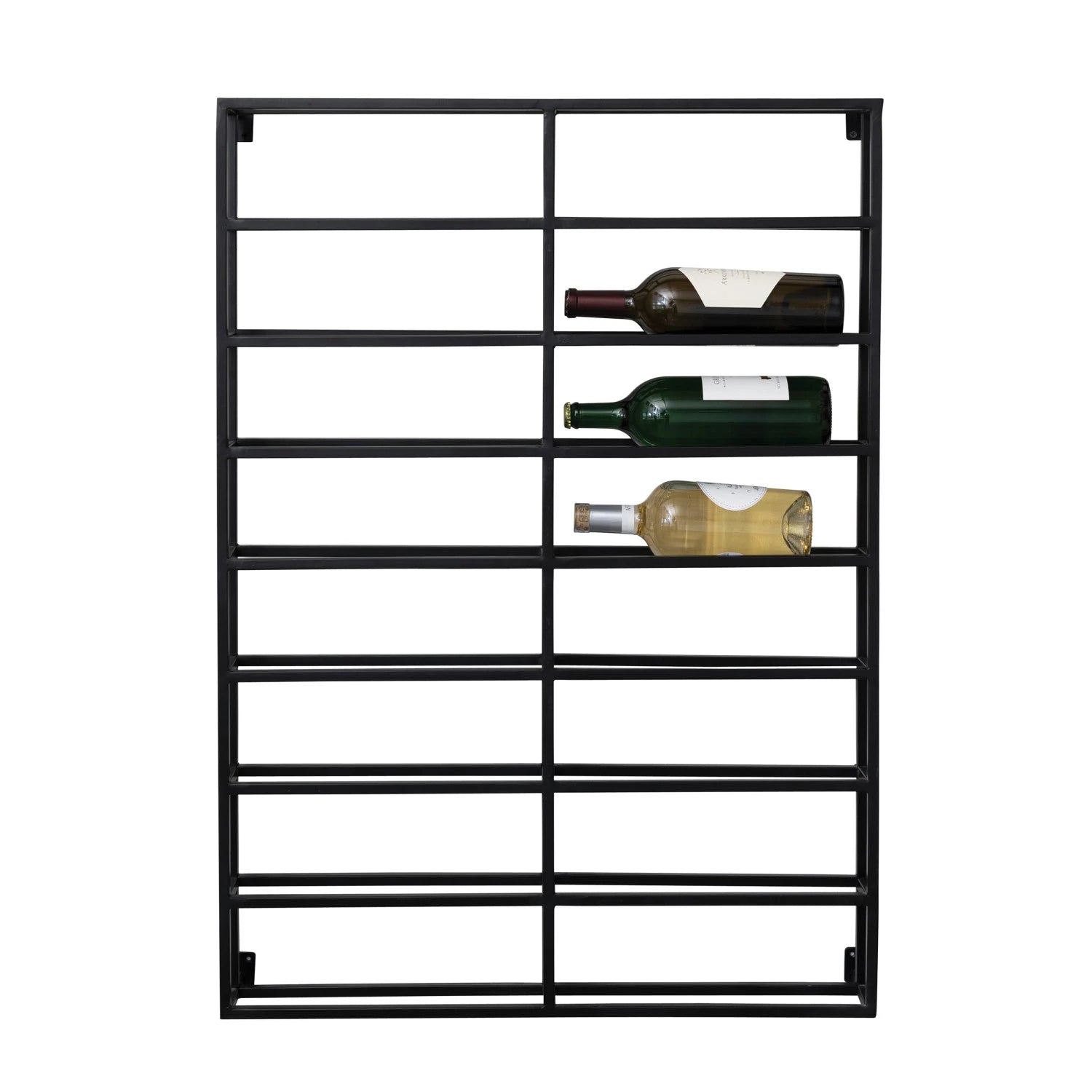 Black Metal Wall Wine Rack