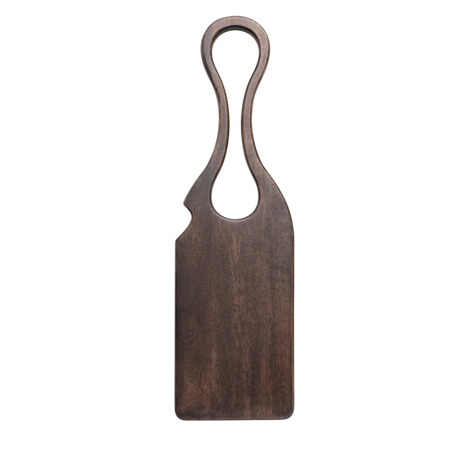 Espresso Acacia Wood Cheese/Cutting Board w/ Handle