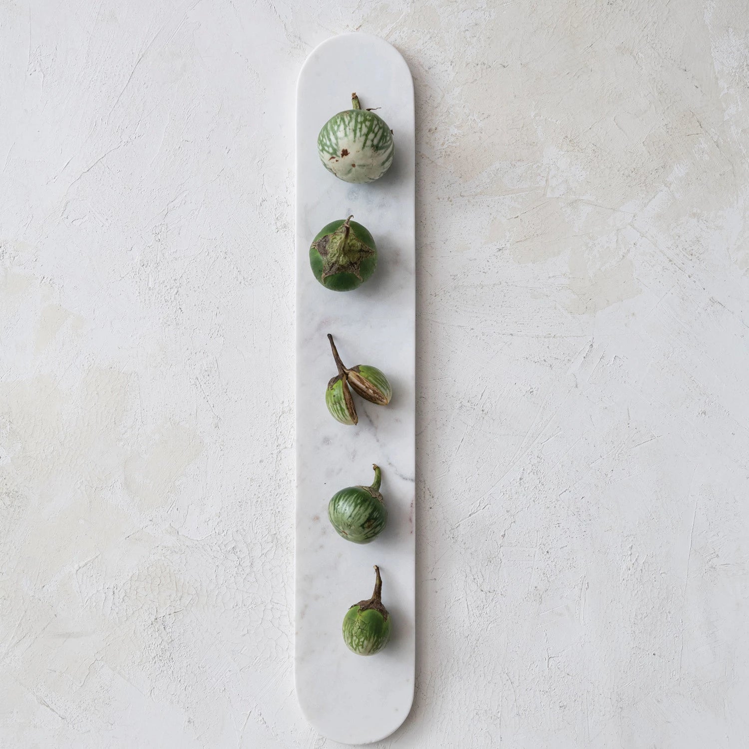 Oval Marble Serving Board, White