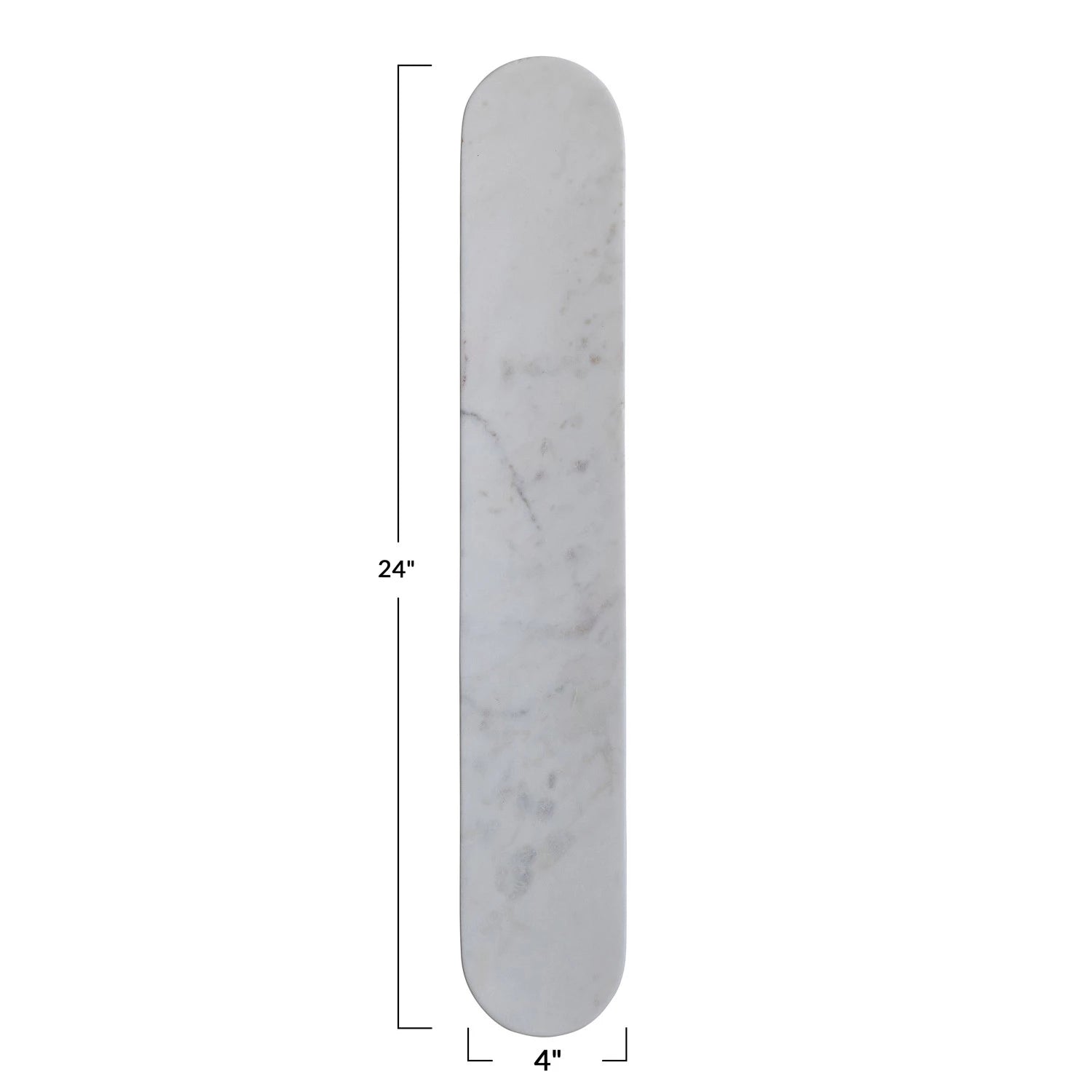 Oval Marble Serving Board, White