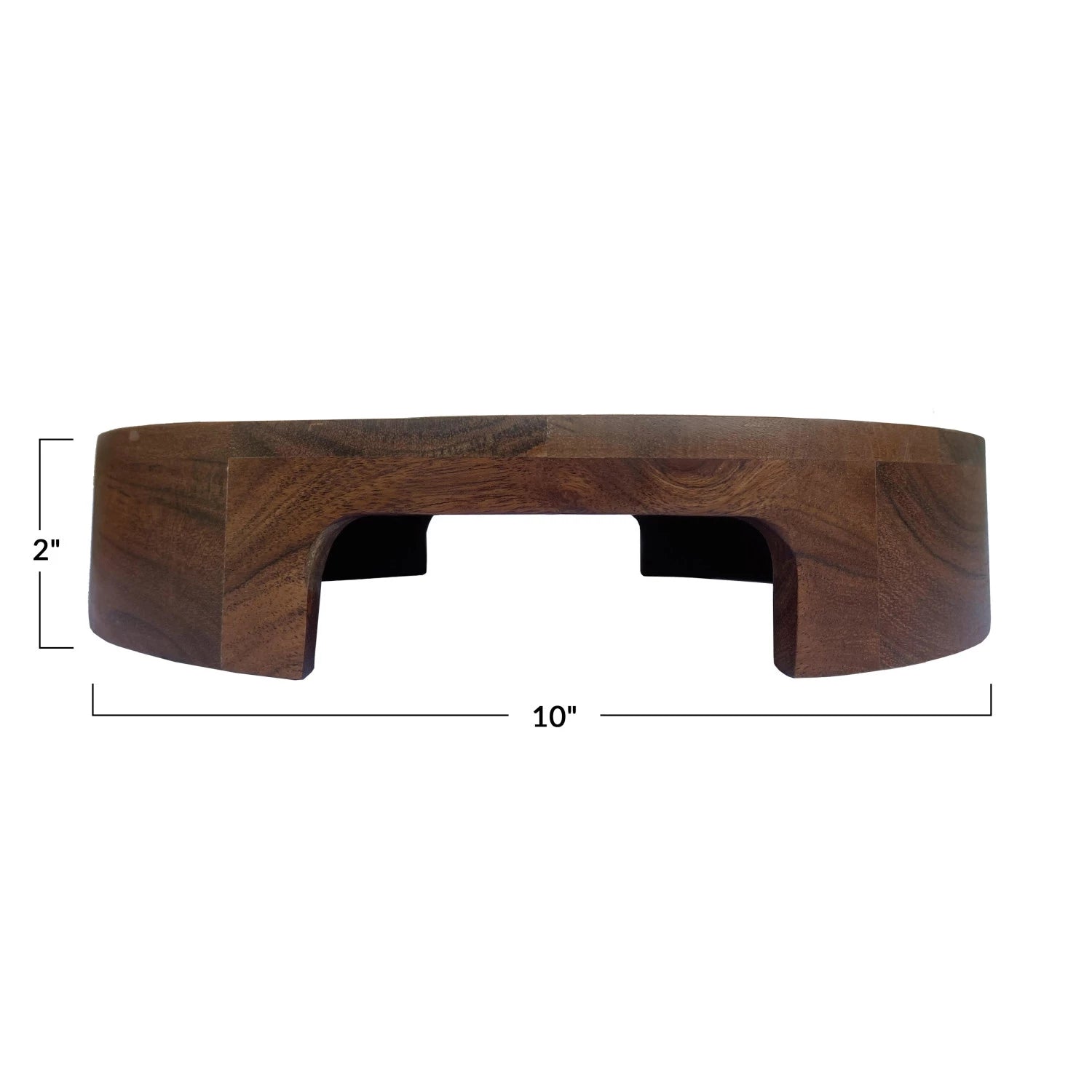 Acacia Wood Pedestal w/ Handles