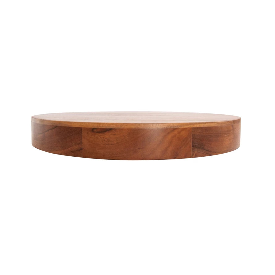 Acacia Wood Pedestal w/ Handles
