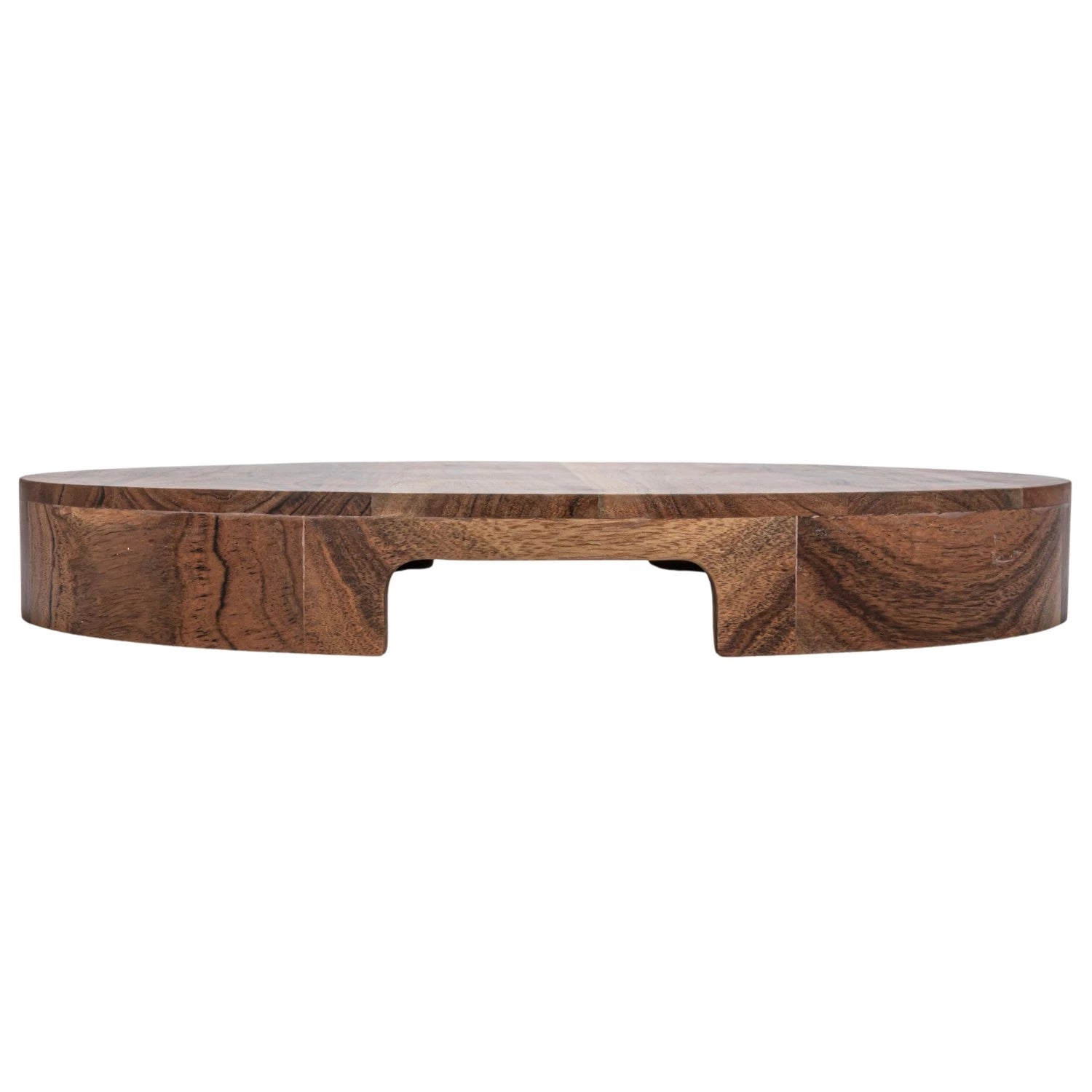 Acacia Wood Pedestal w/ Handles