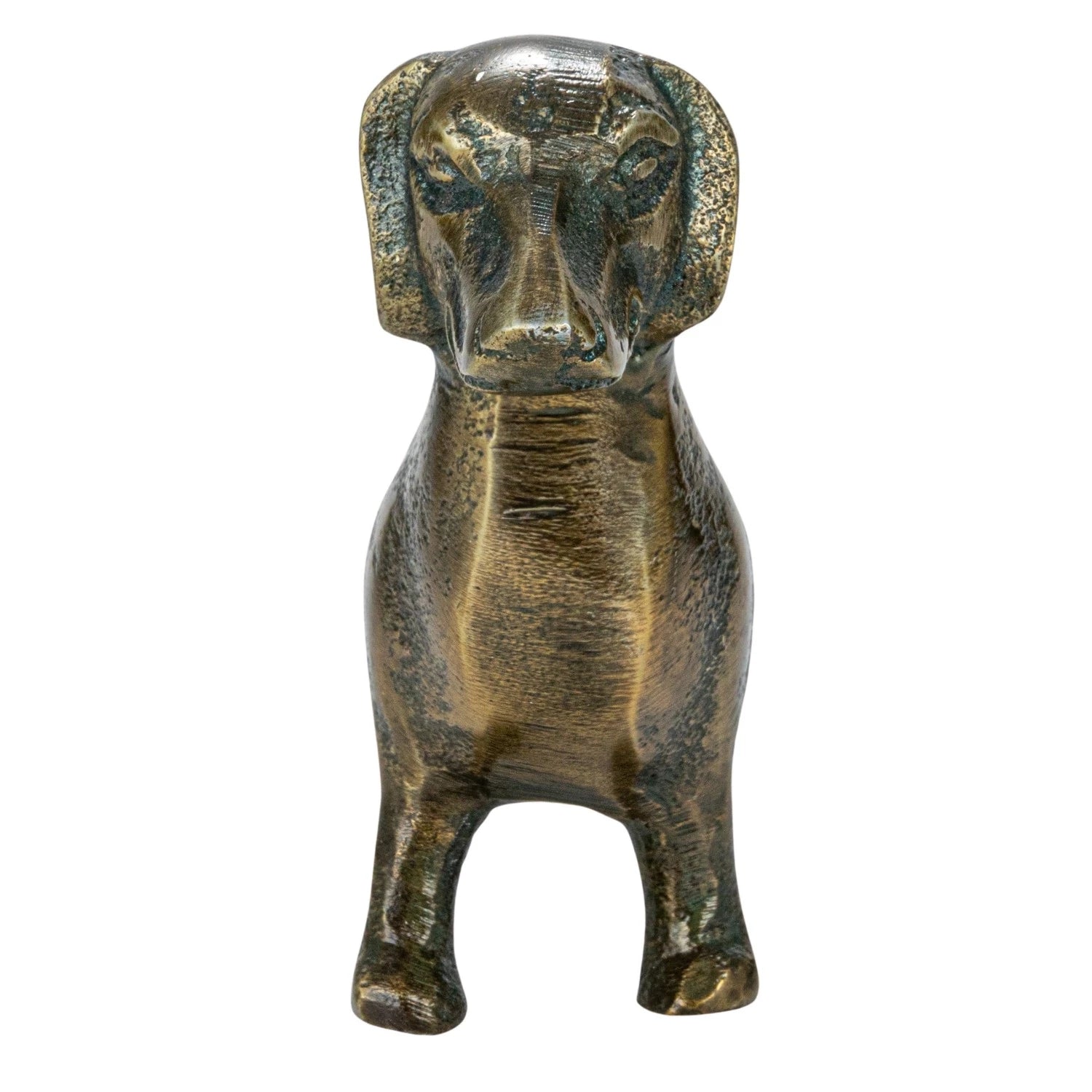 Antique Brass Cast Aluminum Dachshund