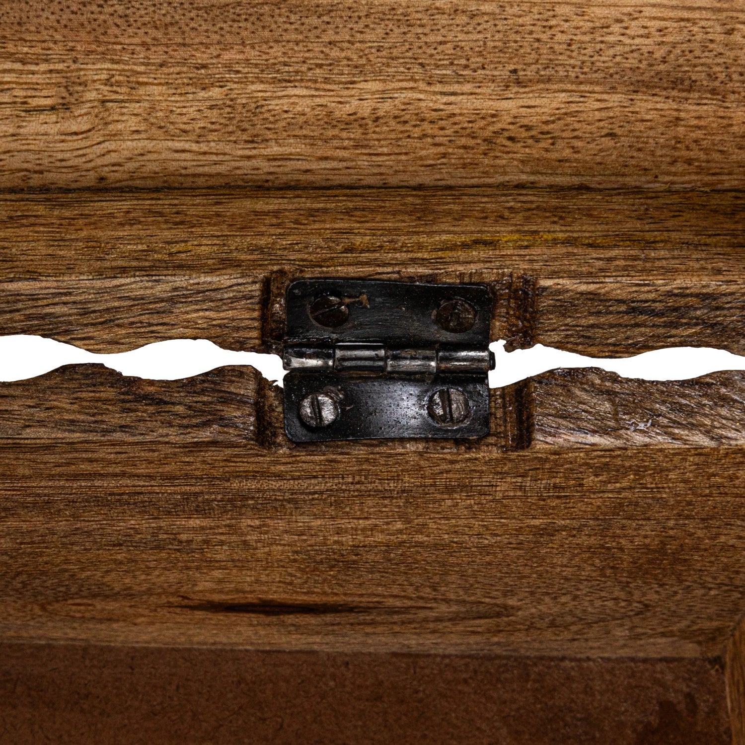 Carved Mango Wood Nesting Boxes S/2