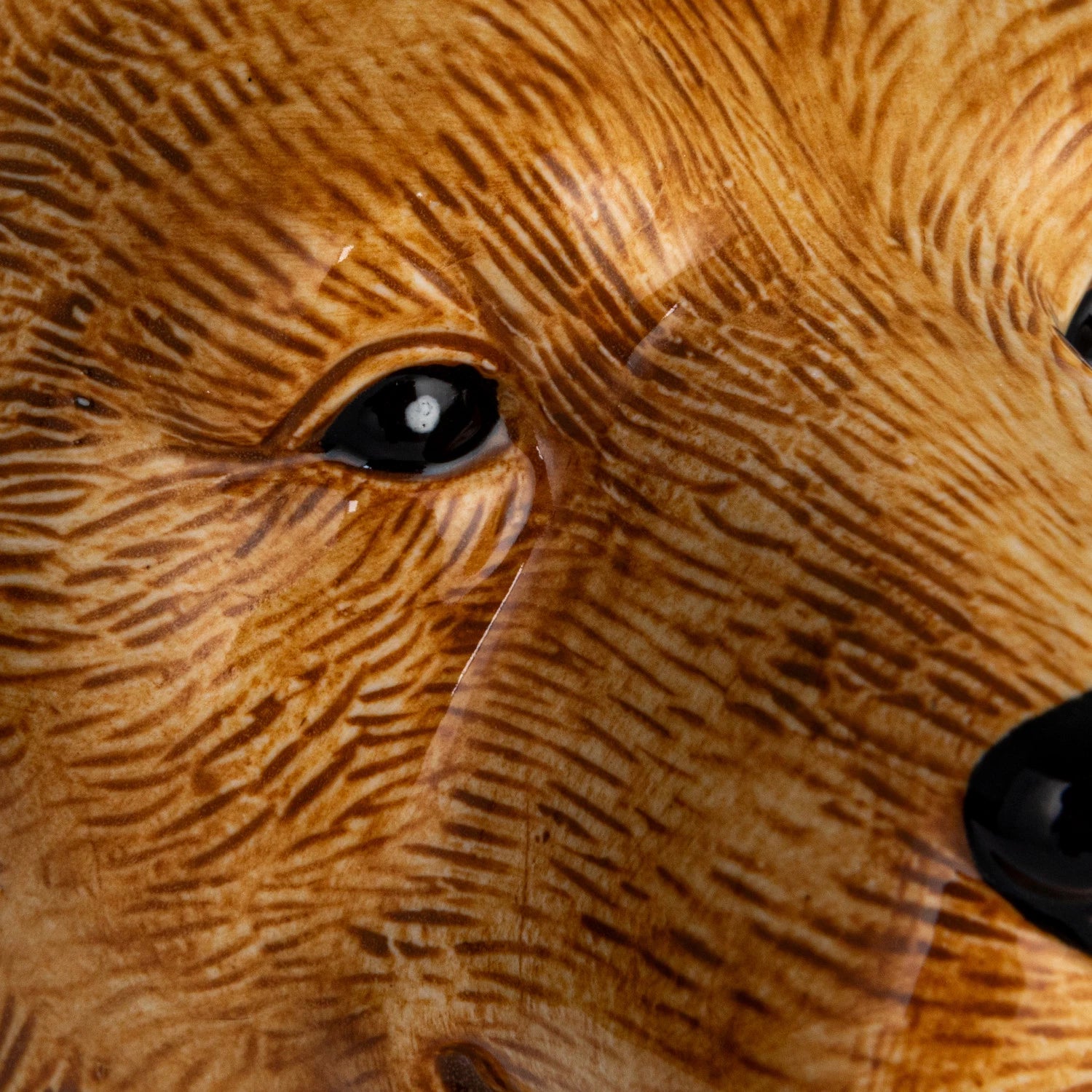 Hand-Painted Stoneware Bear Vase