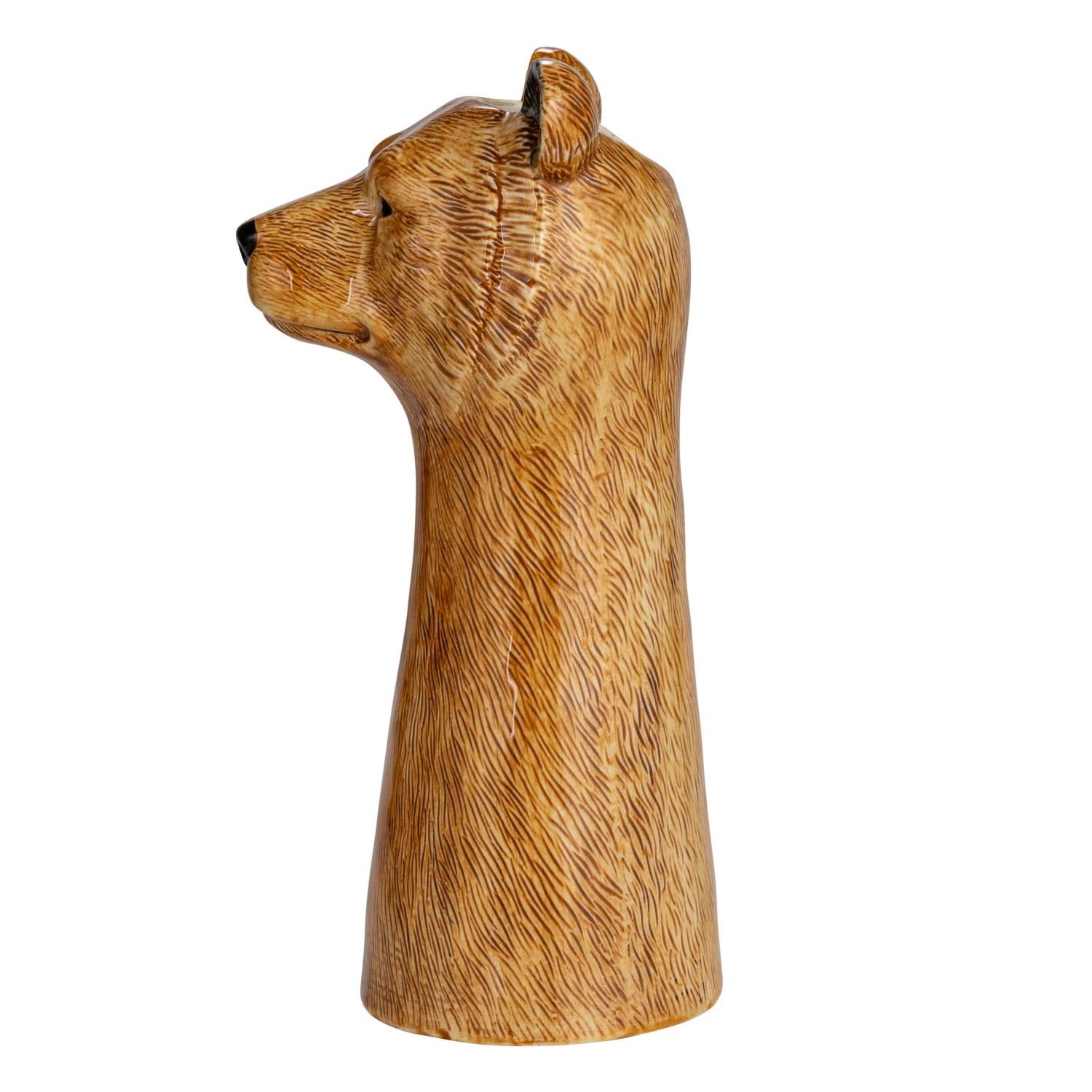 Hand-Painted Stoneware Bear Vase