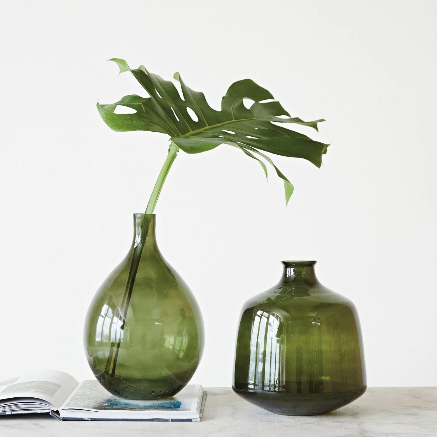 Green Glass Vase