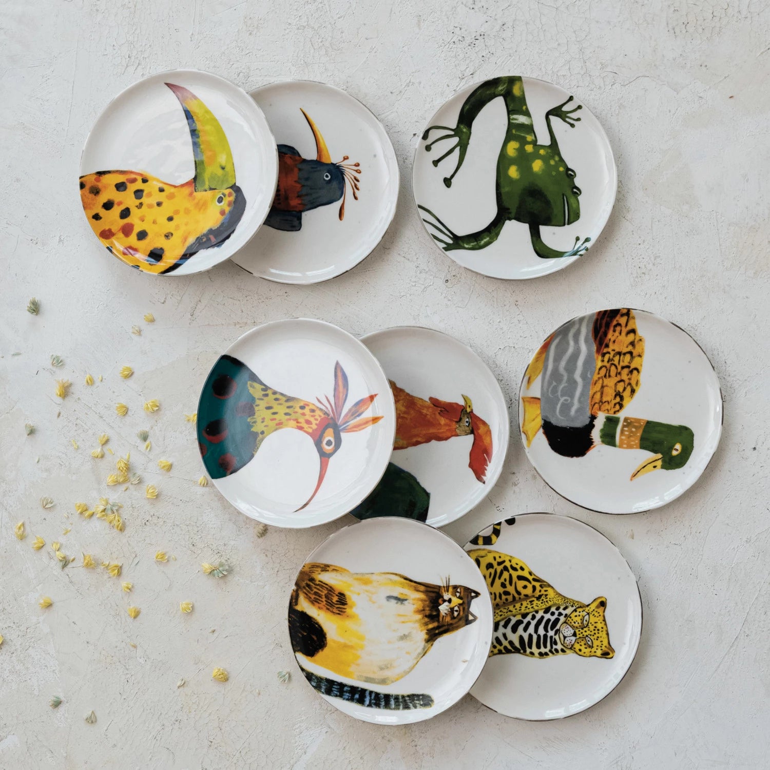Animal & Bird Stoneware Plates