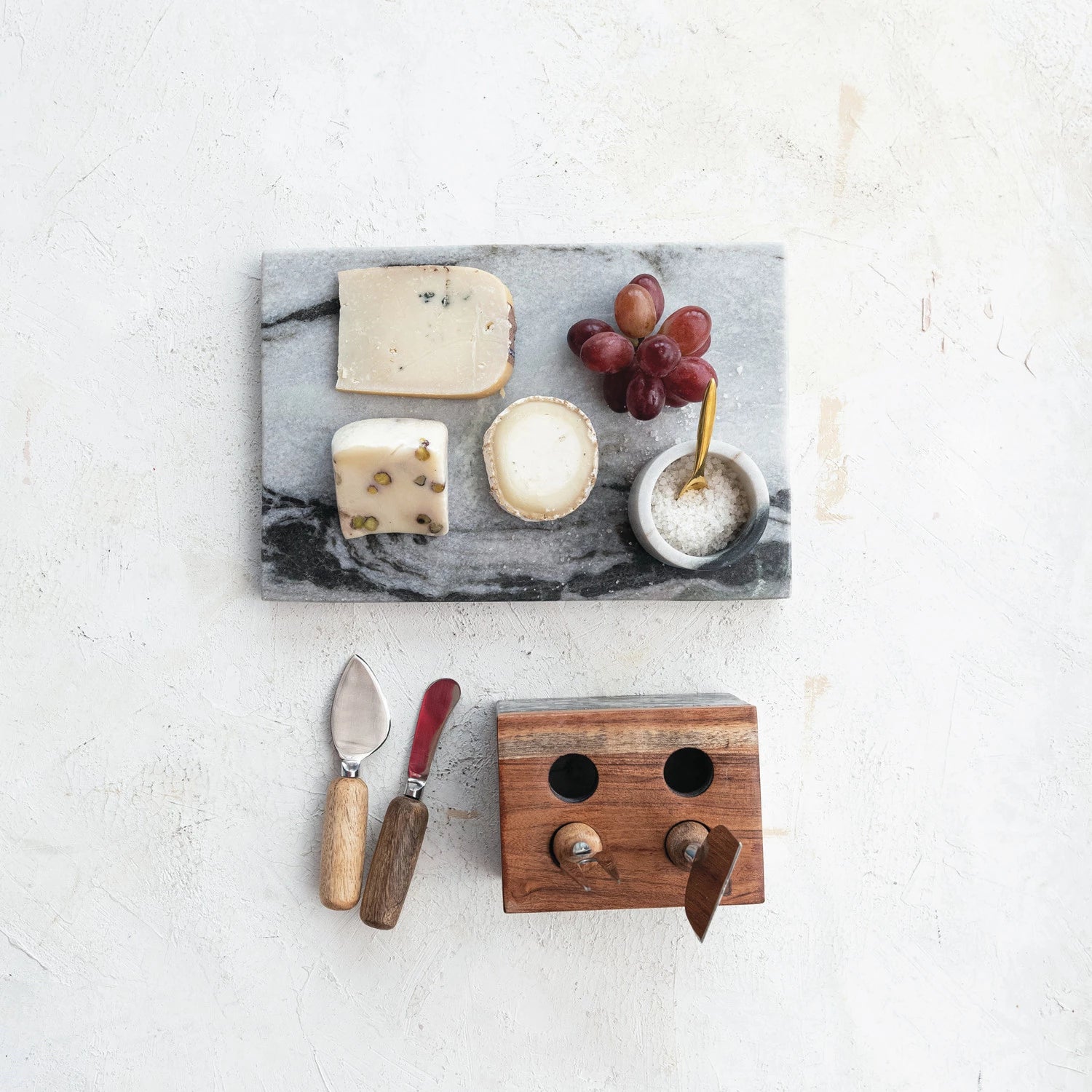 Black Melange Marbled Cheese/Cutting Board