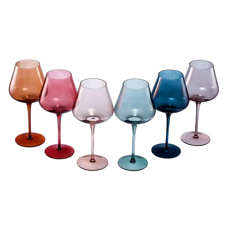 Pastel Crystal Wine Glass