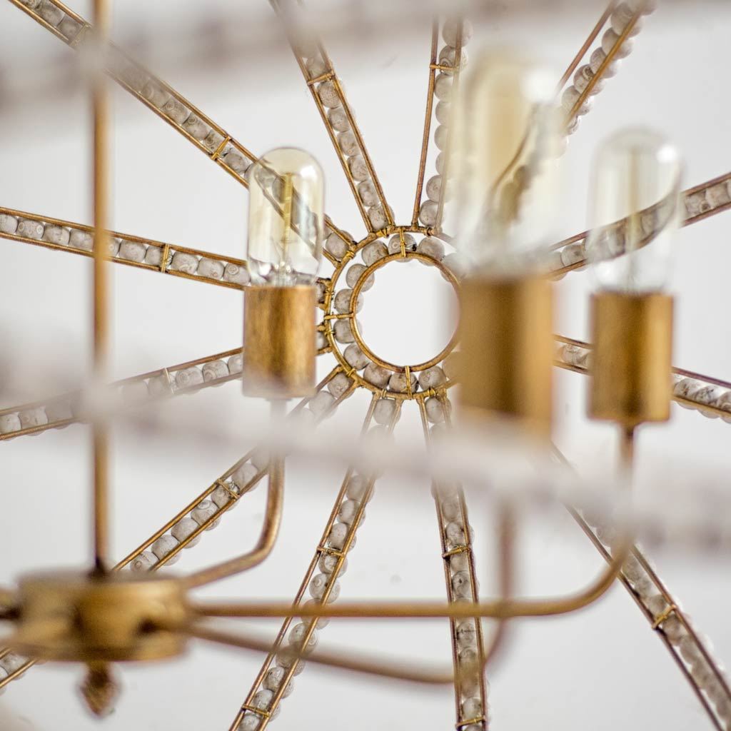 WHITE BEAD GLOBE