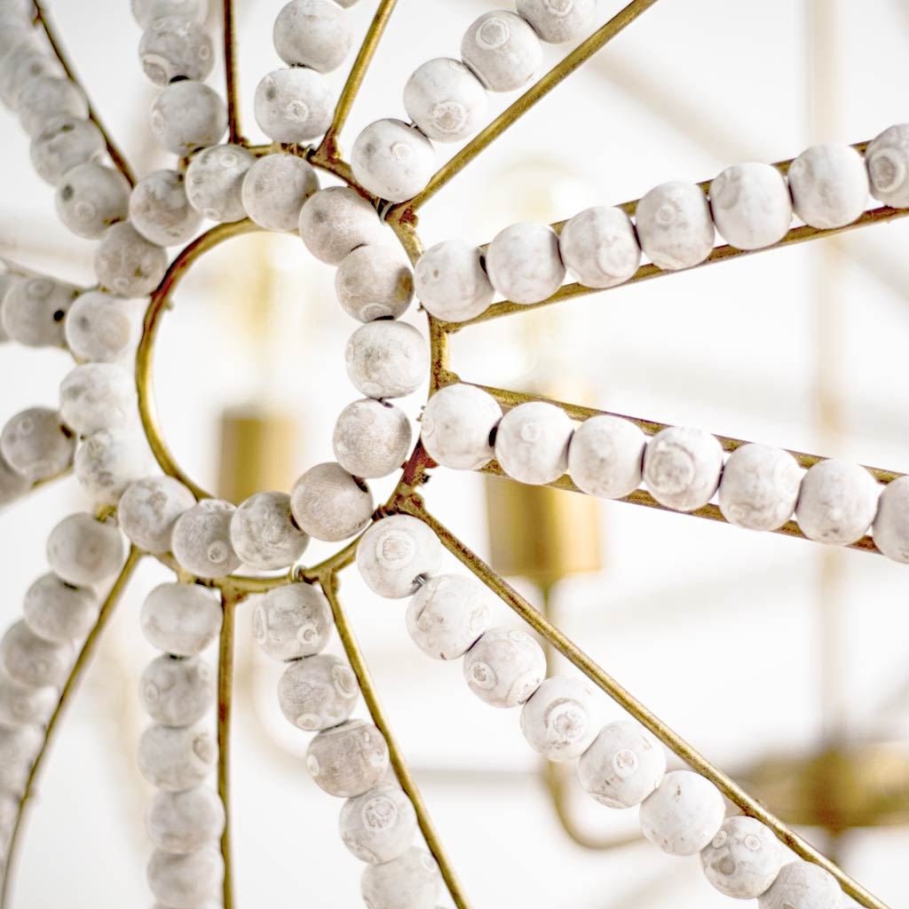 WHITE BEAD GLOBE
