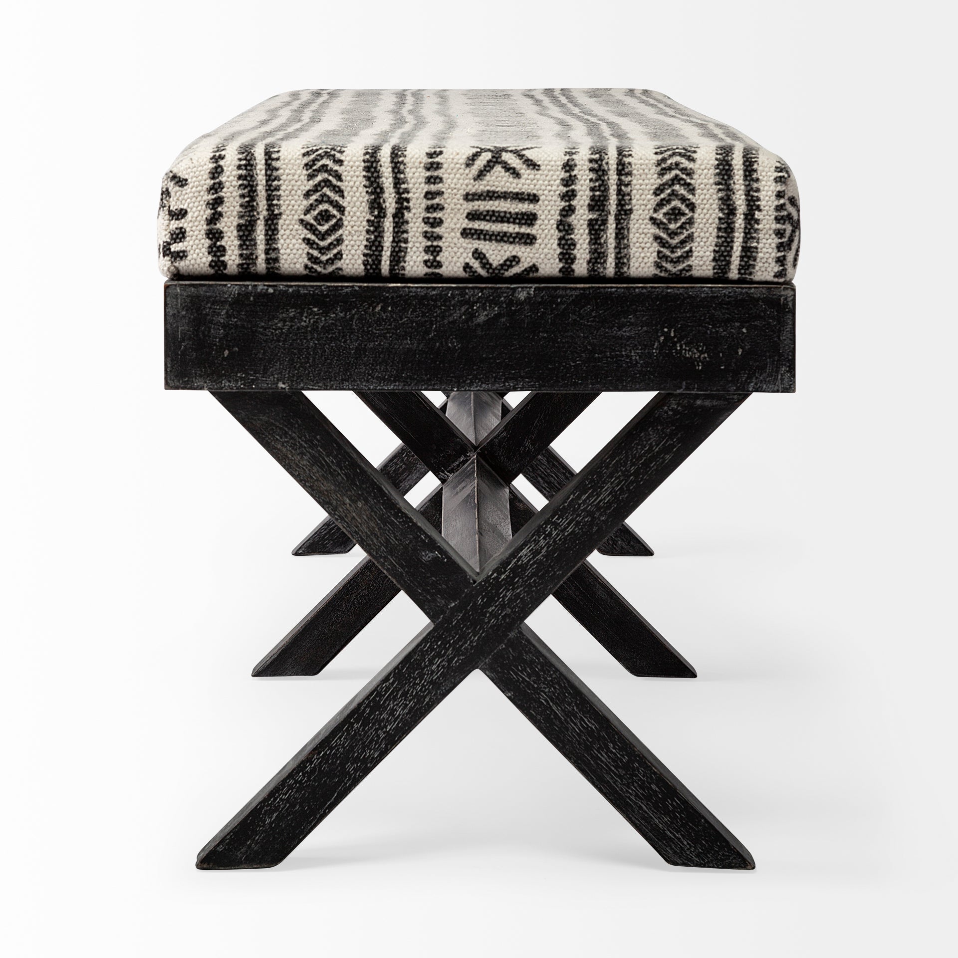 Solis Black & Cream Accent Bench