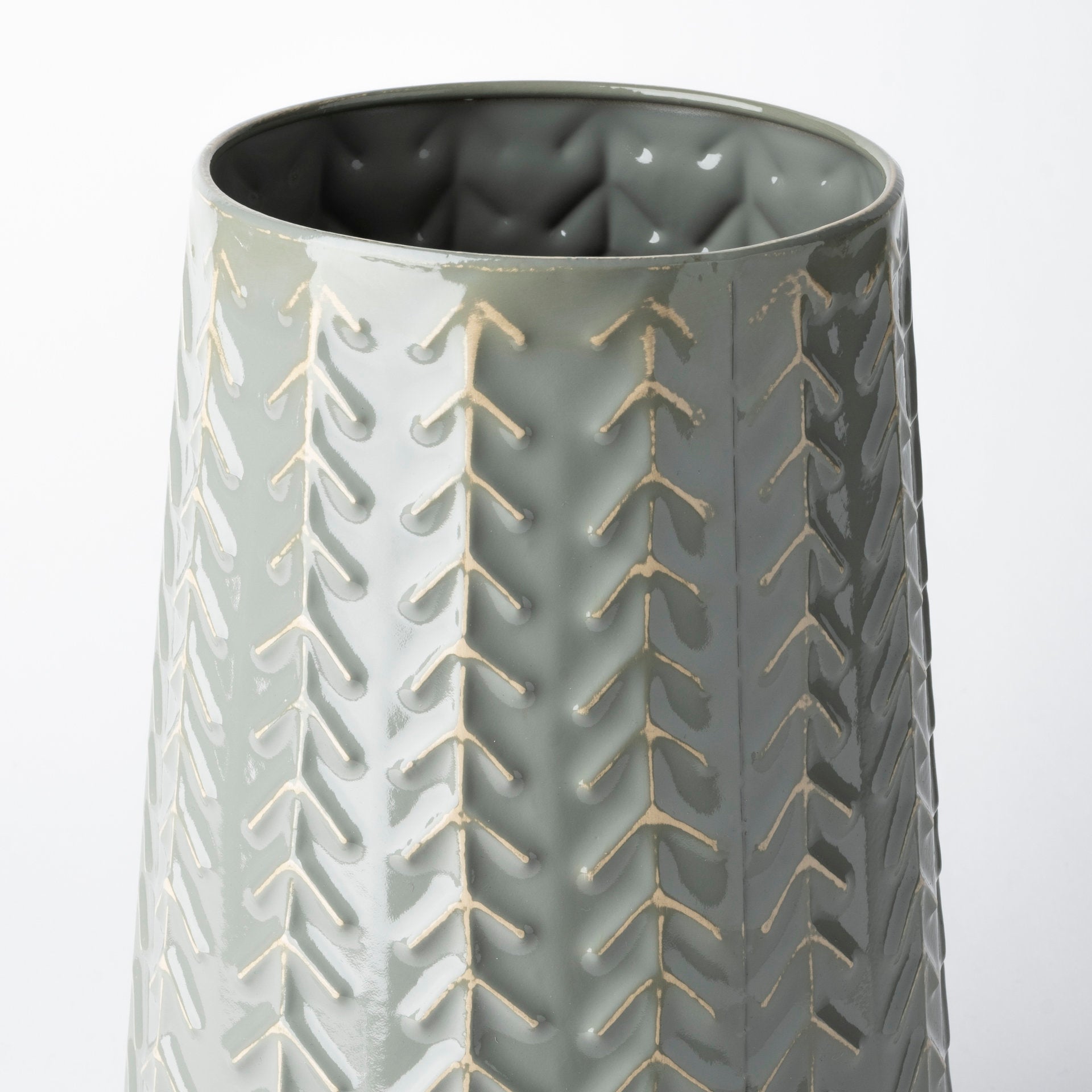 Gemma Sage Metal Vase