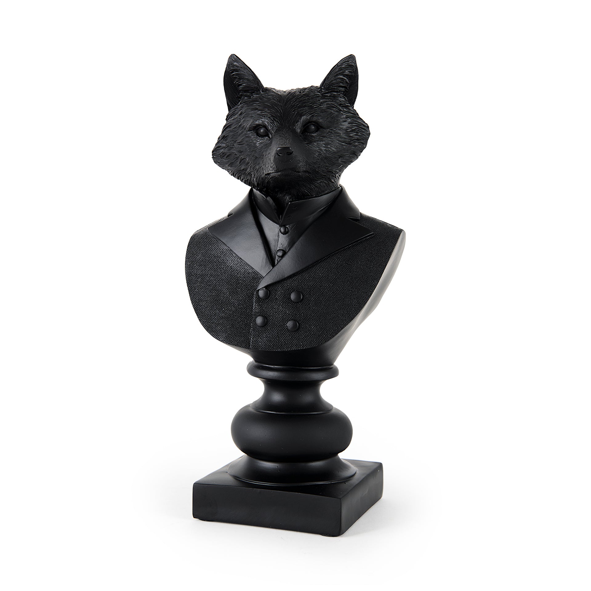 Murray Black Resin Fox Bust