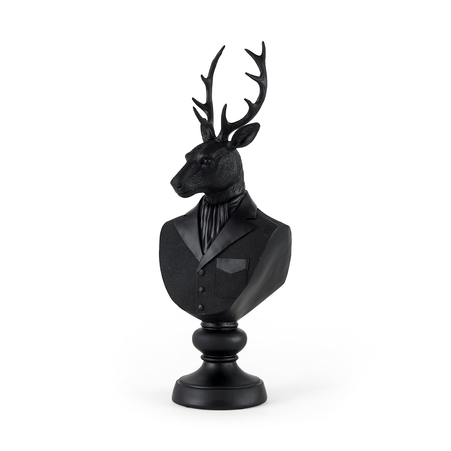 Mozart Black Resin Deer Bust