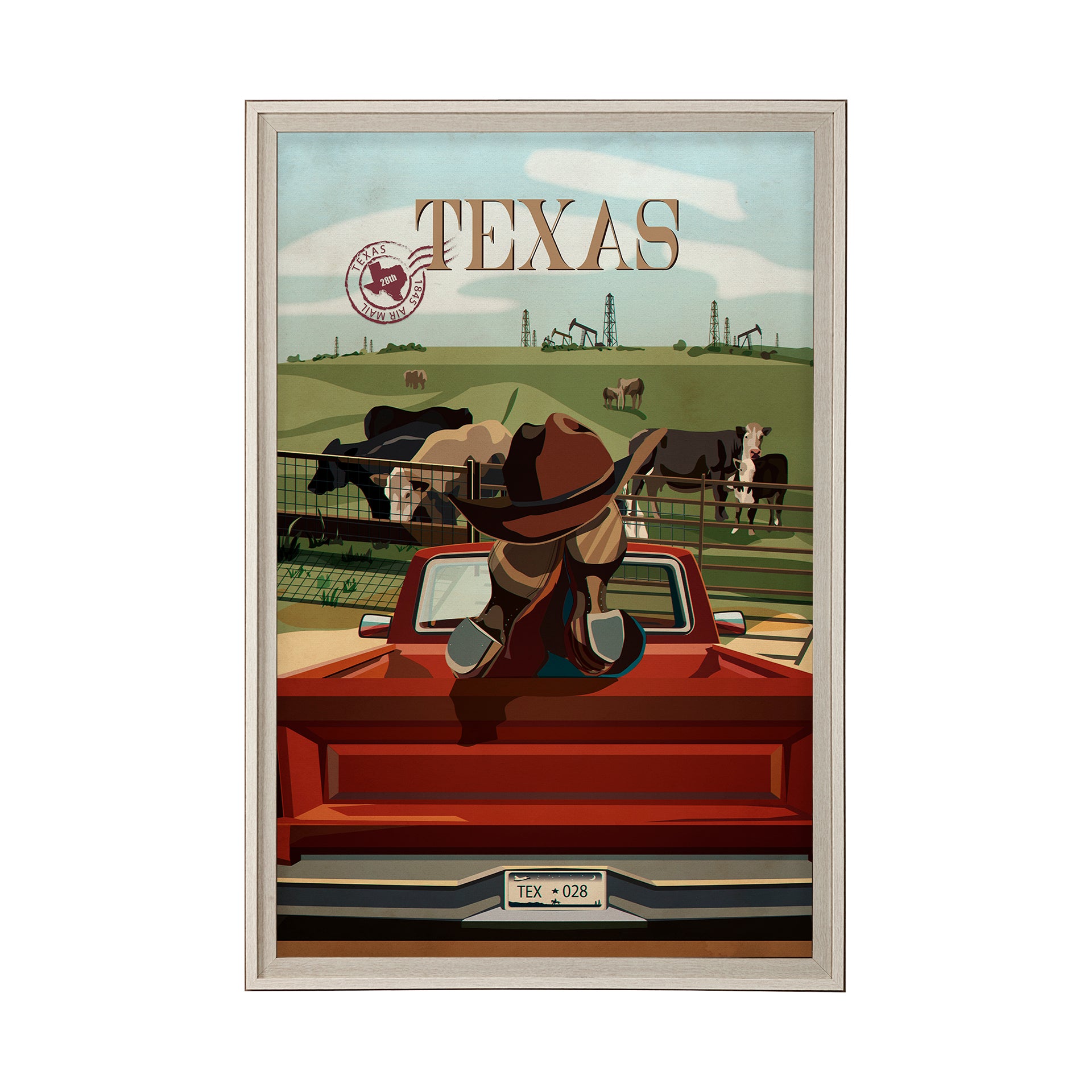 Texas Go Framed Art
