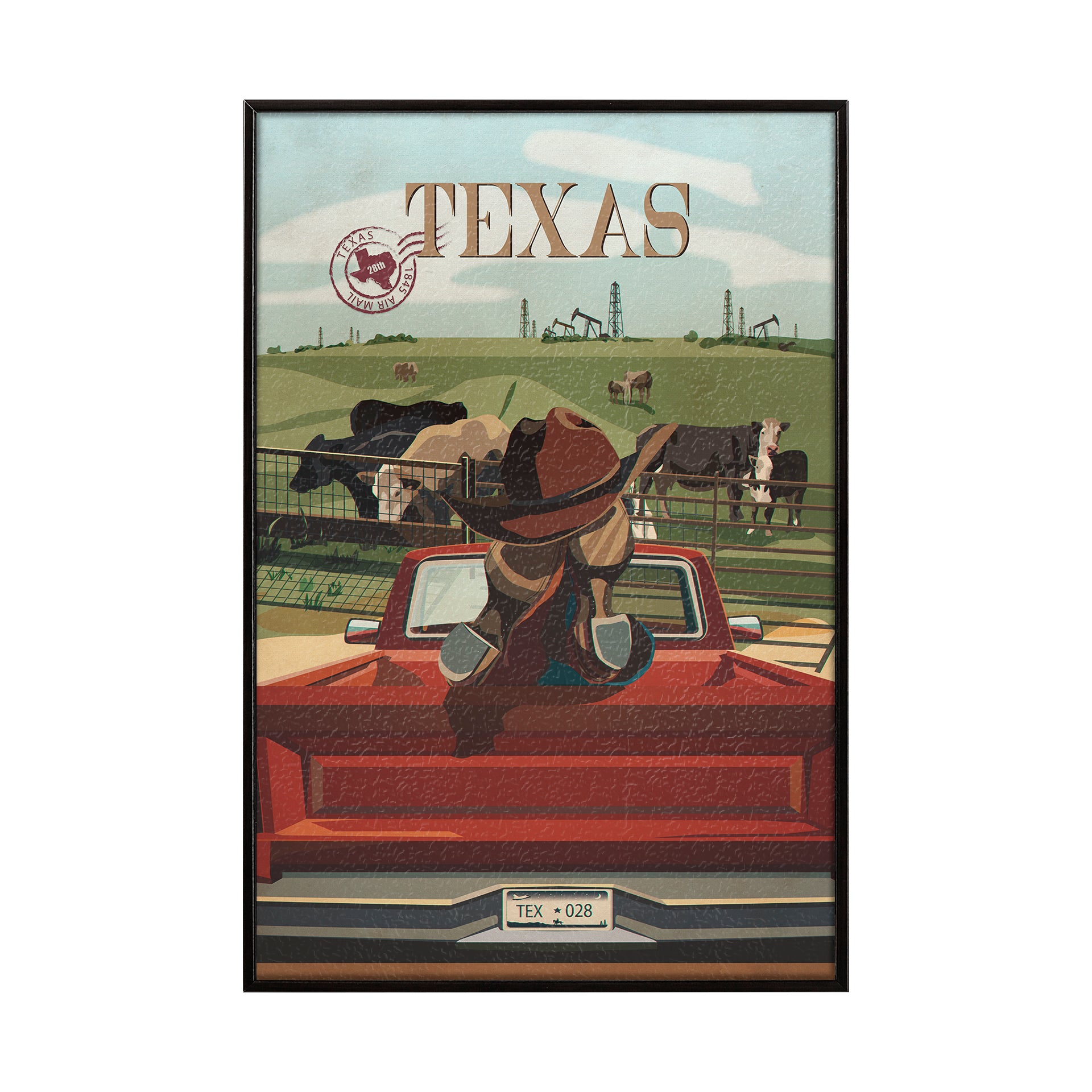 Texas Go Framed Art
