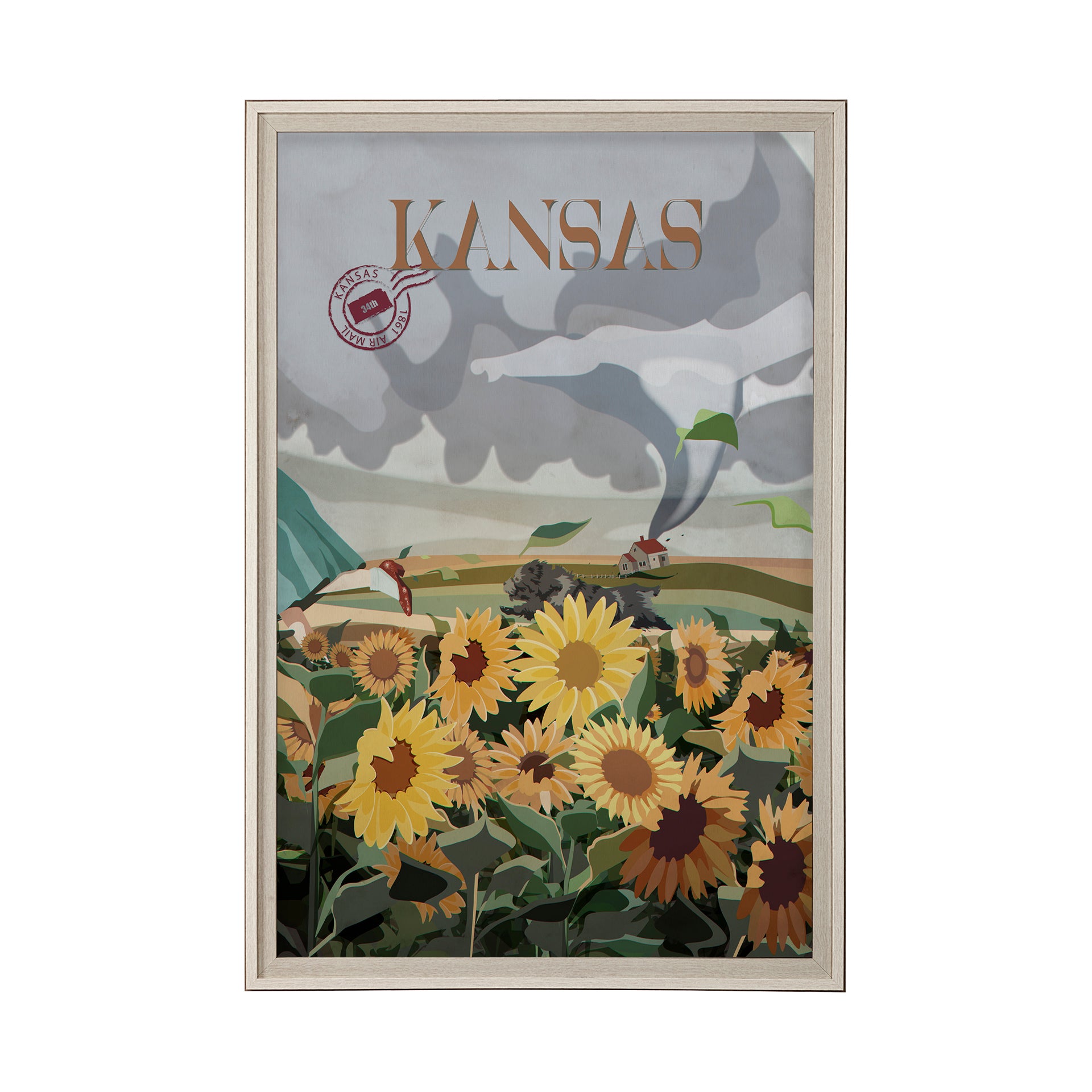 Kansas Go Framed Art
