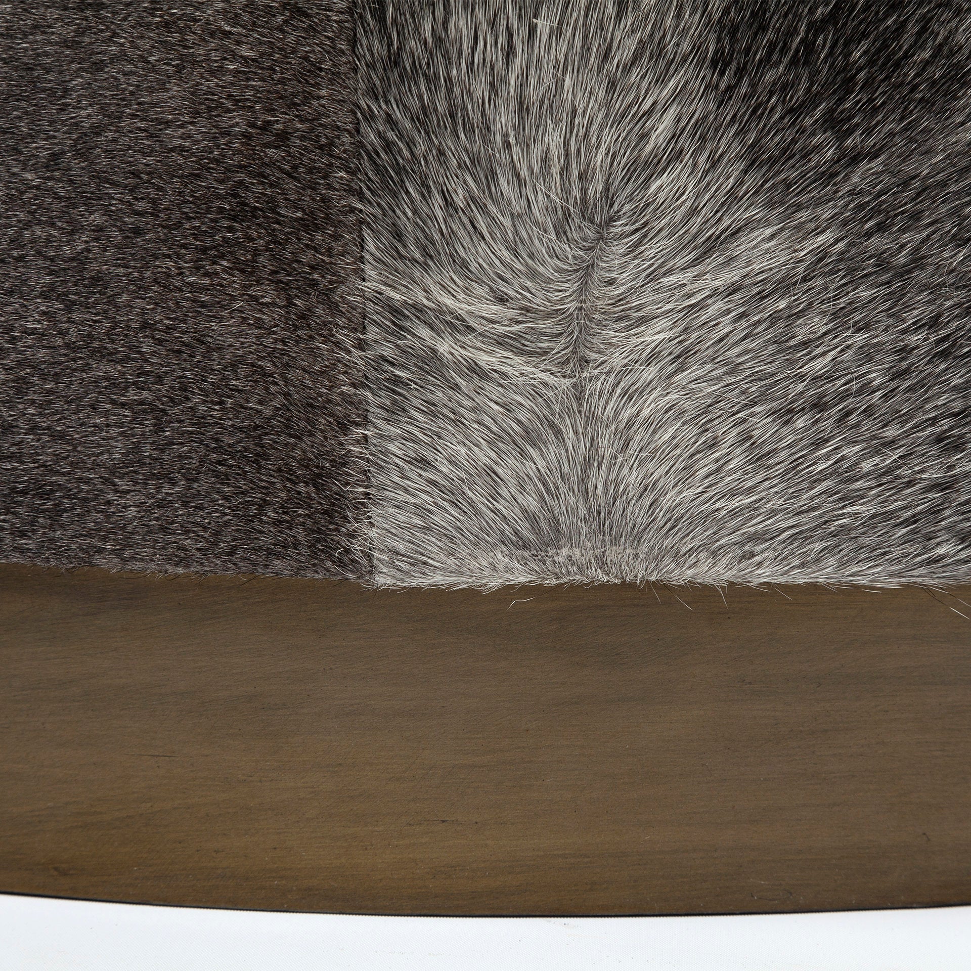 Zahavi Grey Cowhide Ottoman