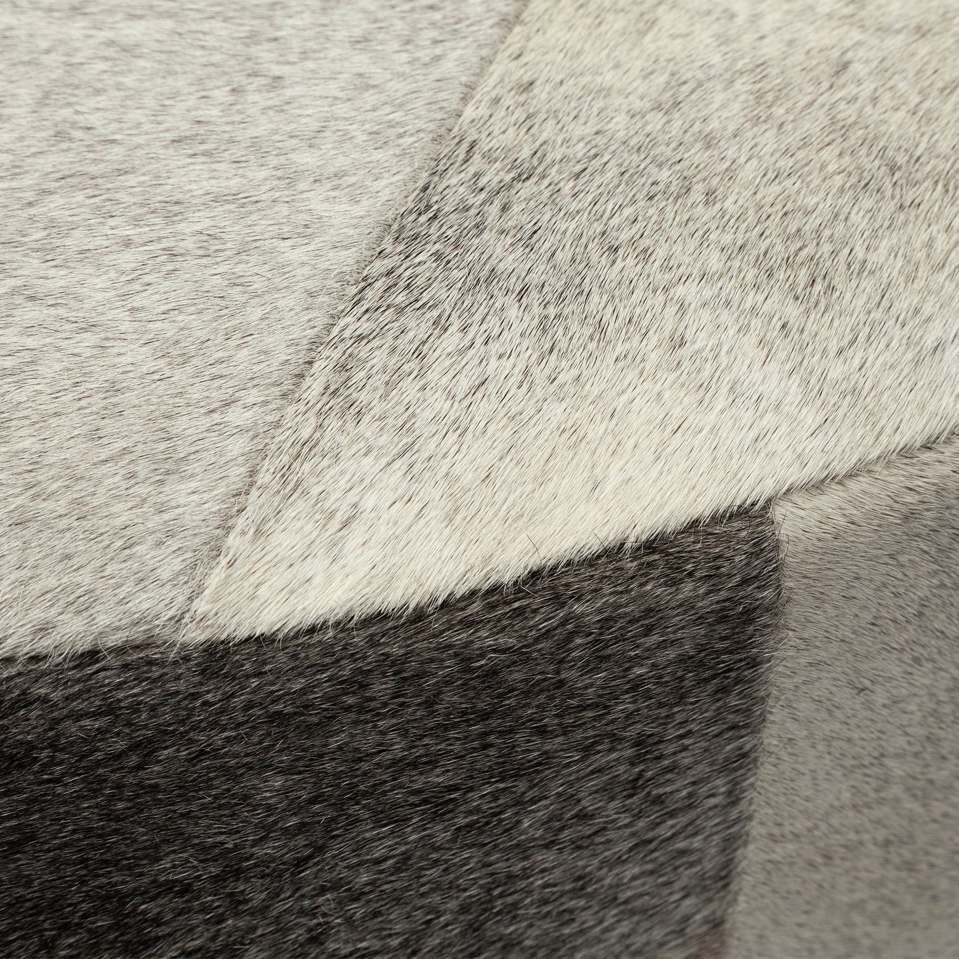 Zahavi Grey Cowhide Ottoman