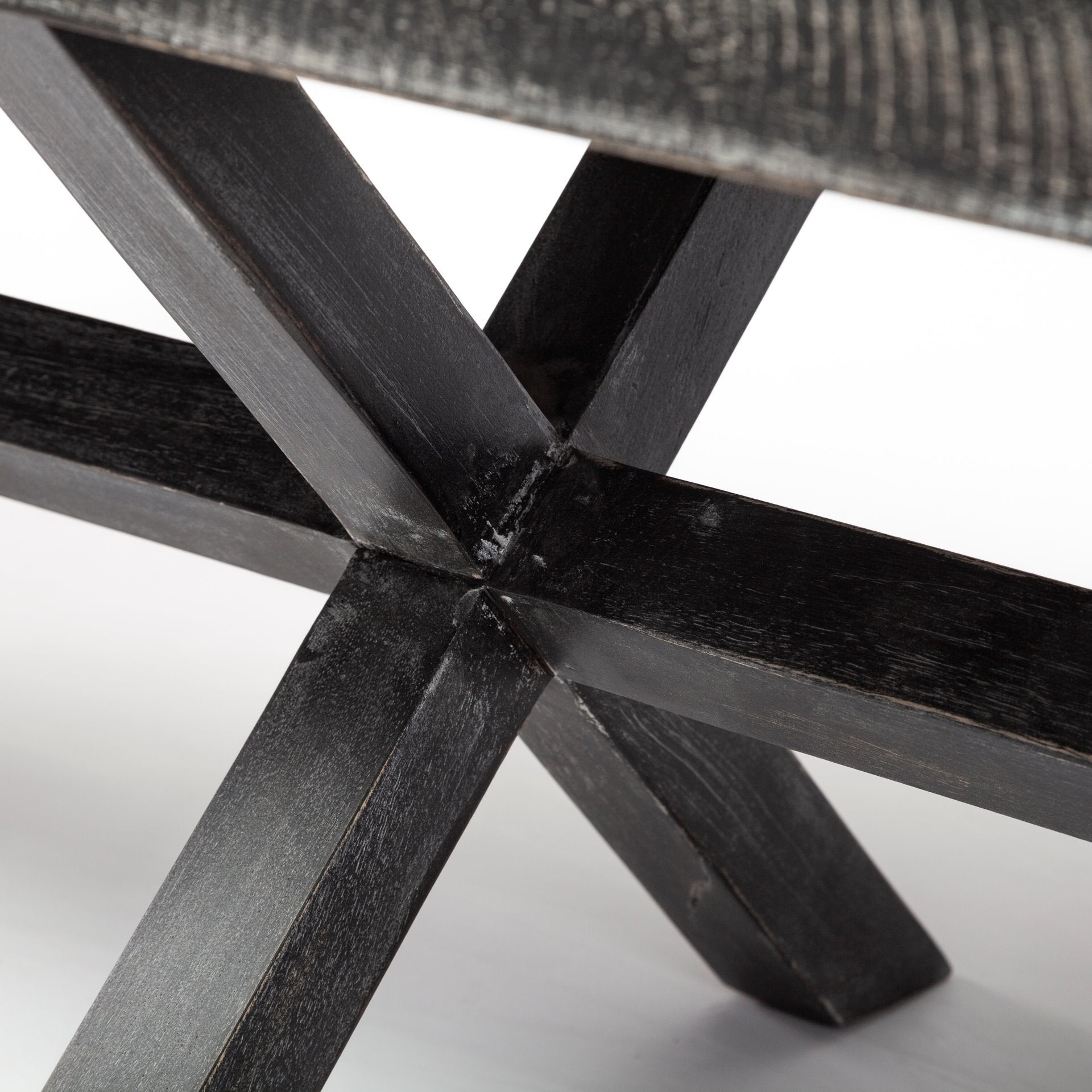 Solis Black & Cream Accent Bench