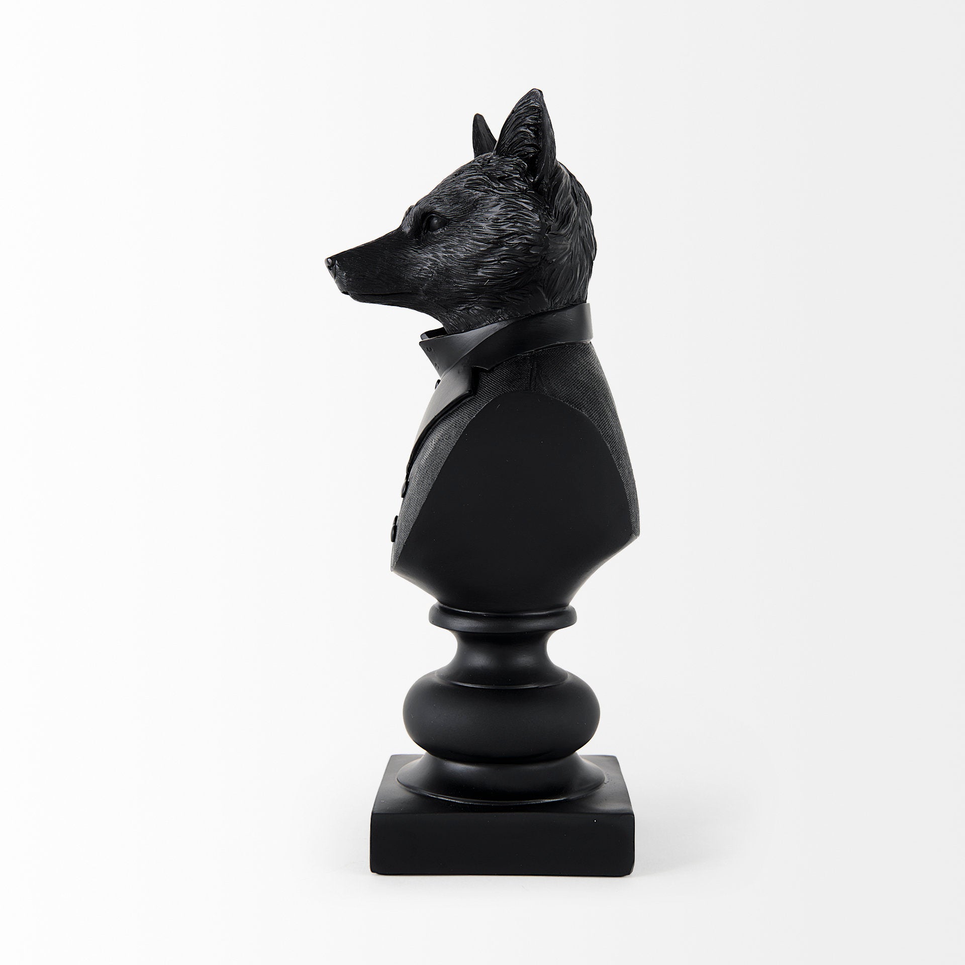Murray Black Resin Fox Bust