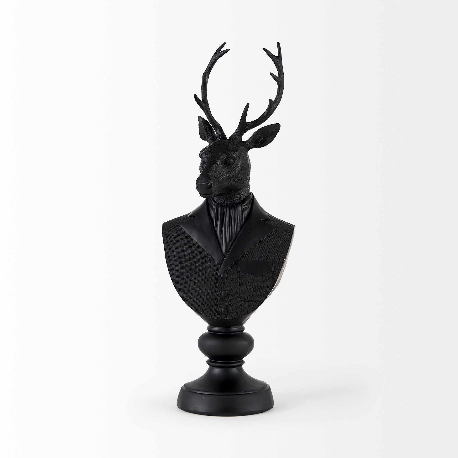 Mozart Black Resin Deer Bust