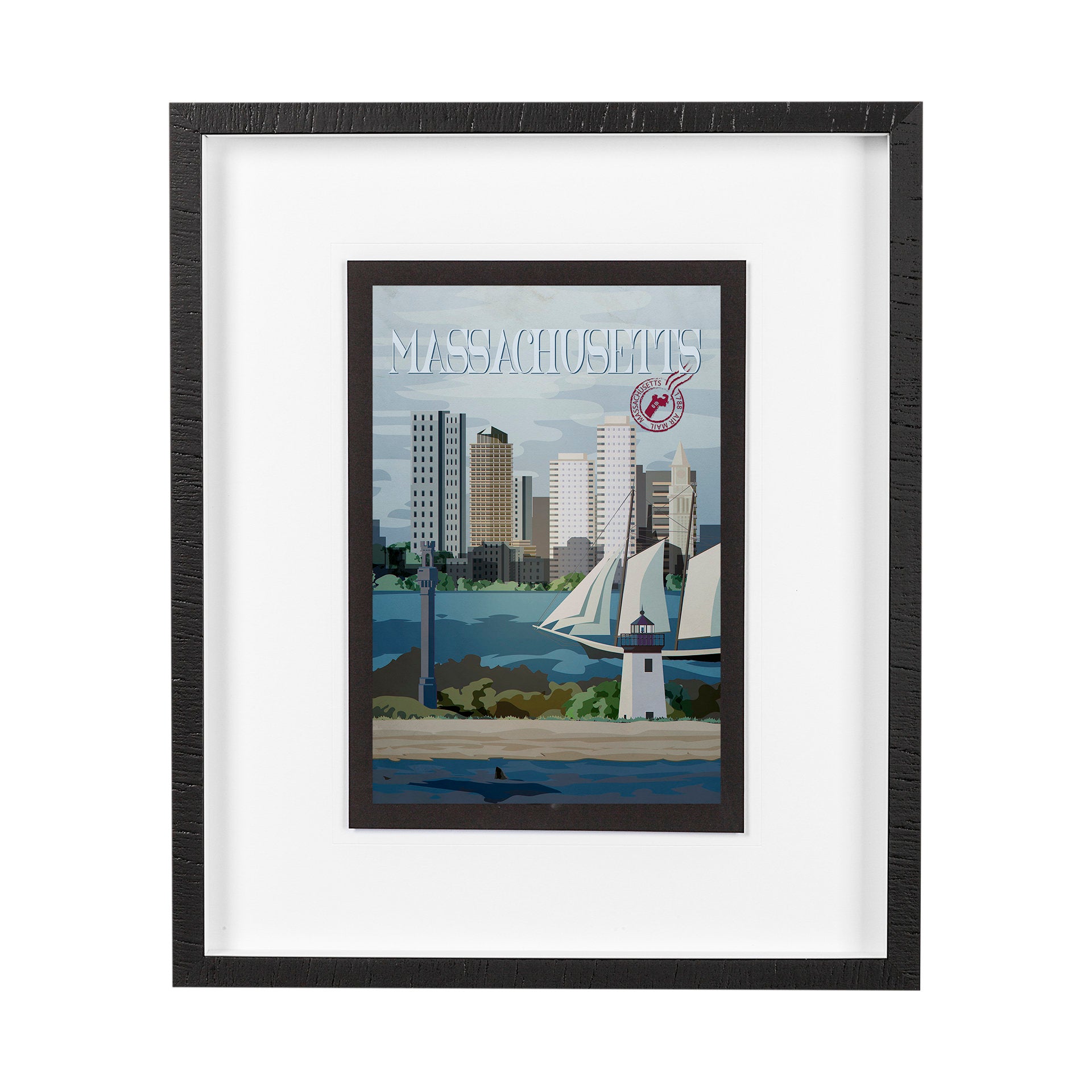 Massachusetts Go Framed Art