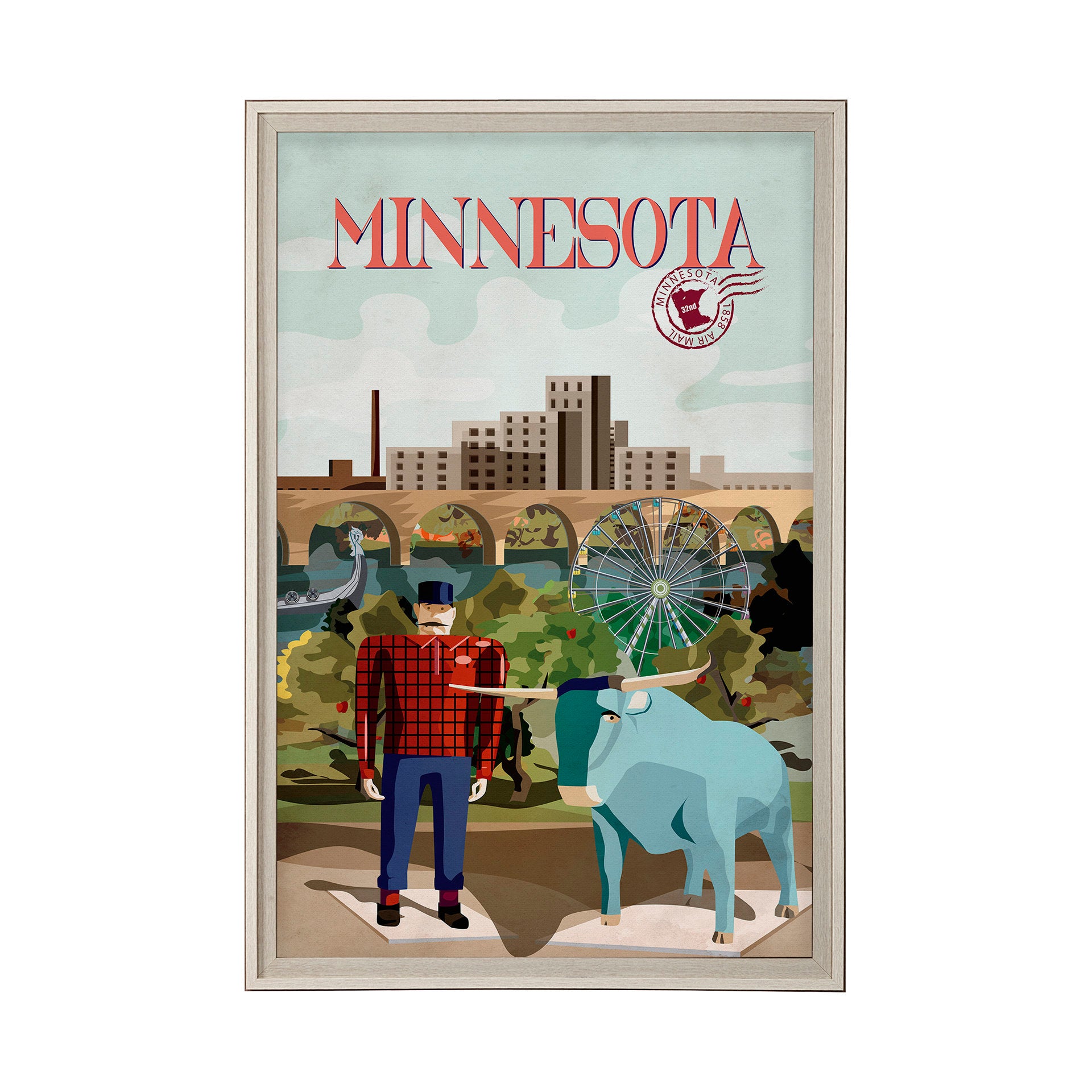Minnesota Go Framed Art