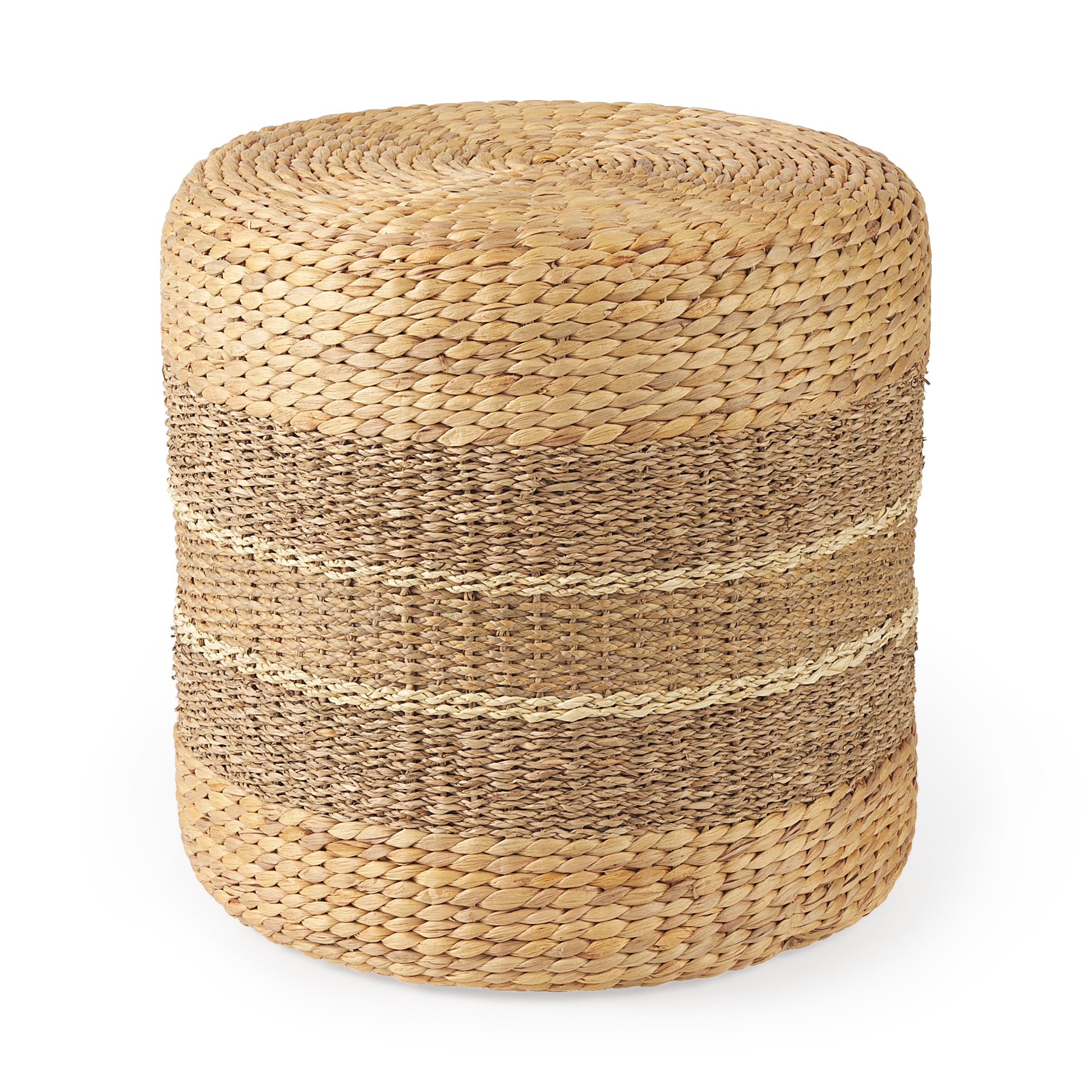 Maya Seagrass Round Pouf