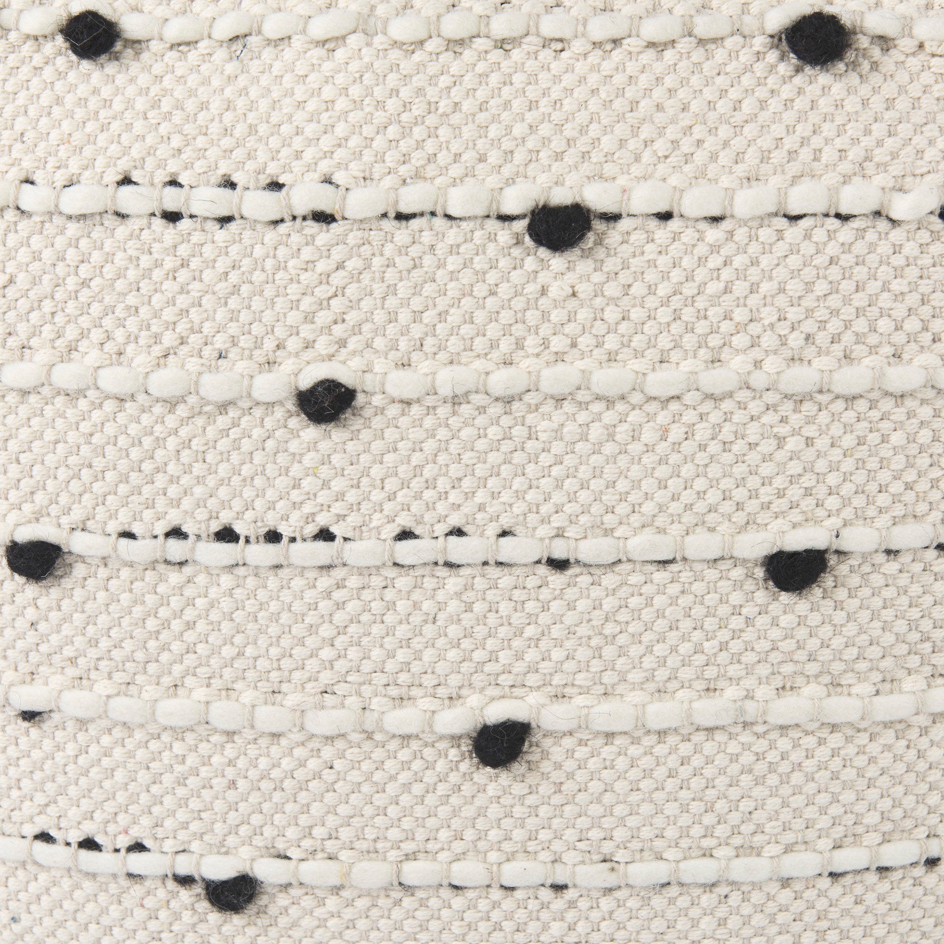 Amaira Cream Patterned Pouf