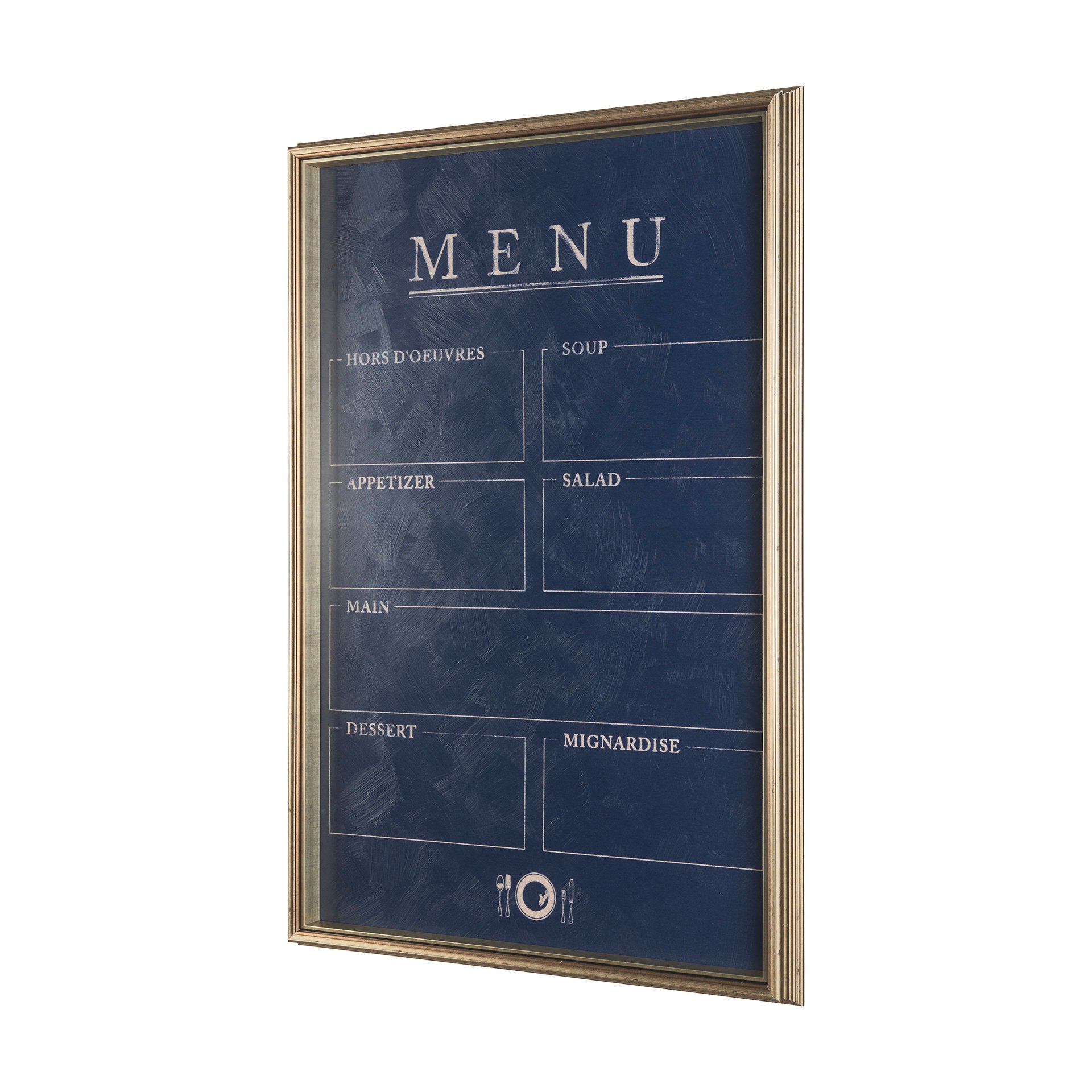 Gold Framed Menu Board