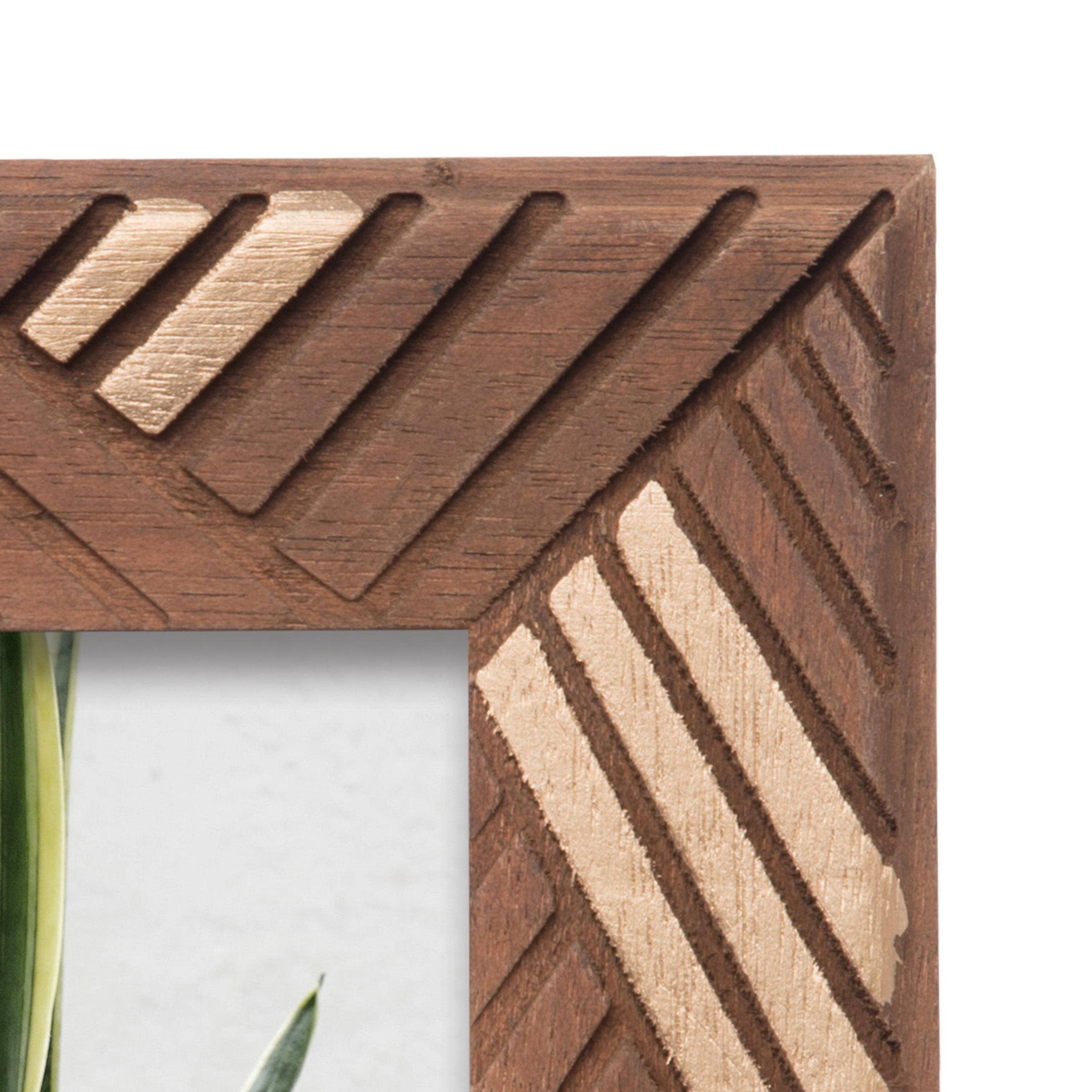 Luana 5x7 Carved Wood Photo Frame