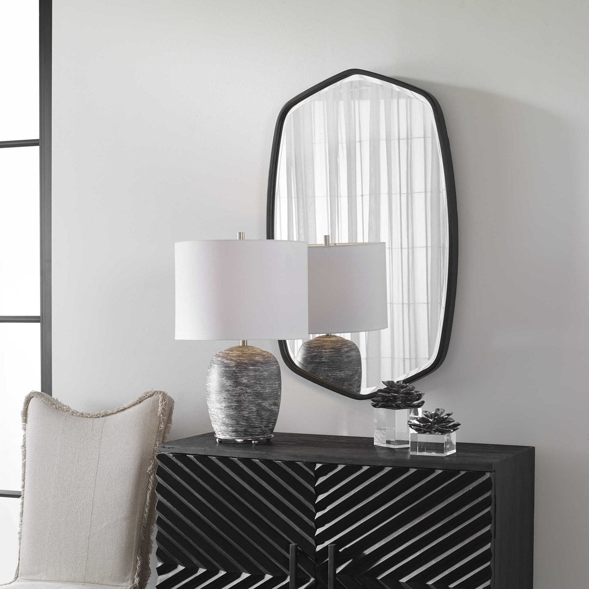 Duronia Black Wall Mirror