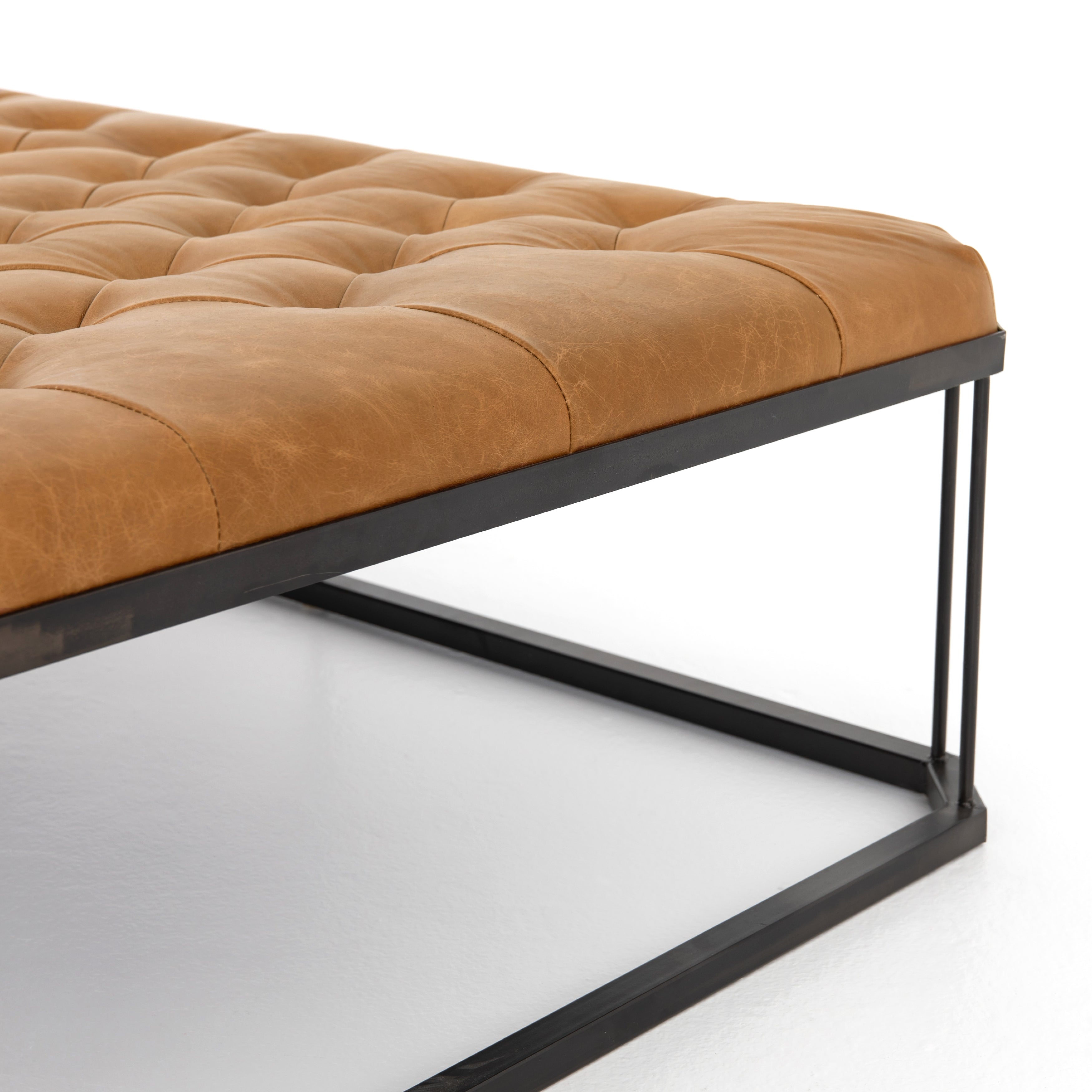 Gibson Leather Ottoman