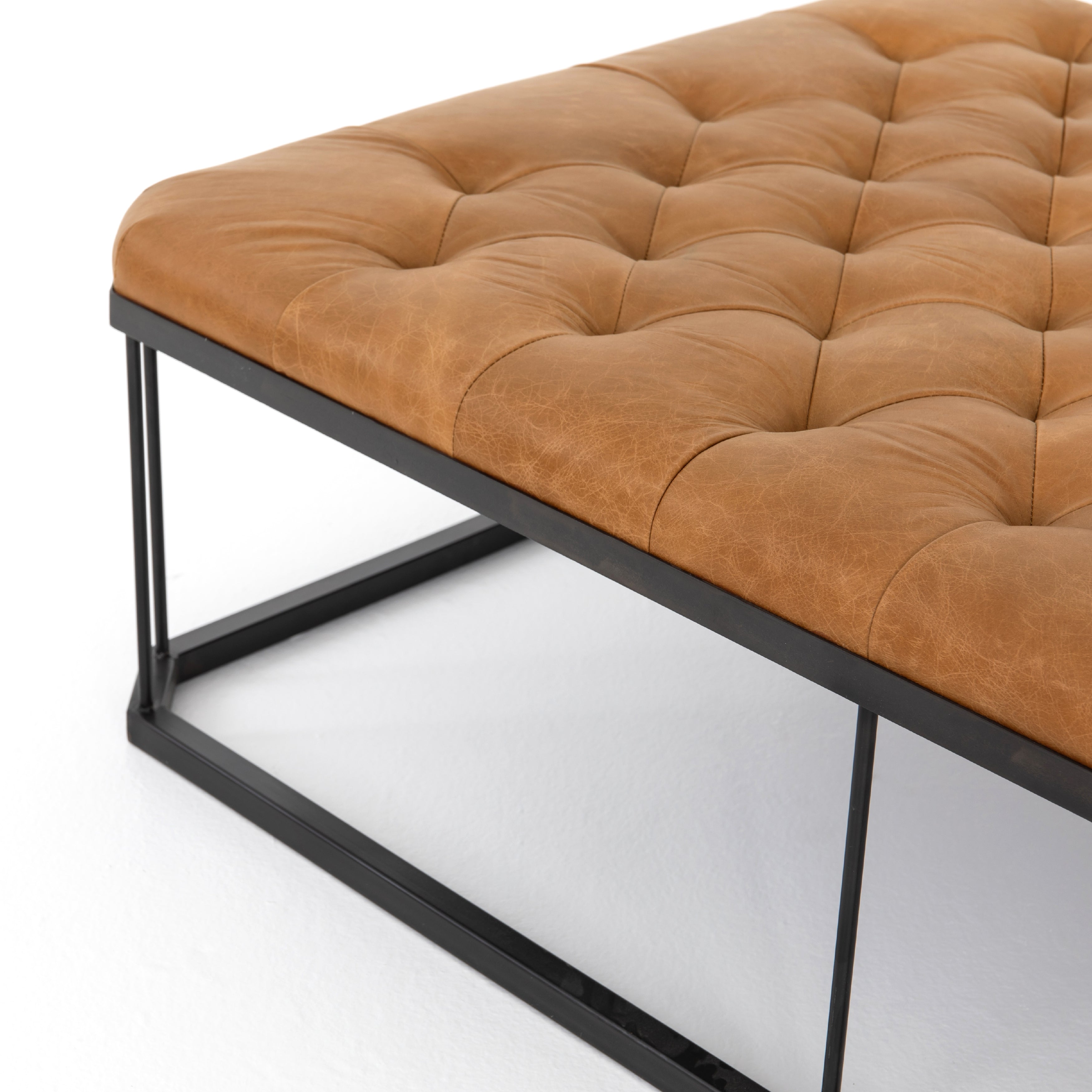 Gibson Leather Ottoman