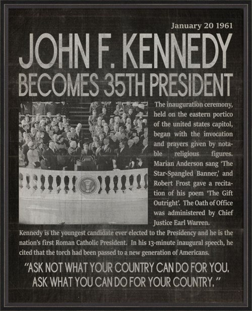 JOHN F. KENNEDY HEADLINER BLACK