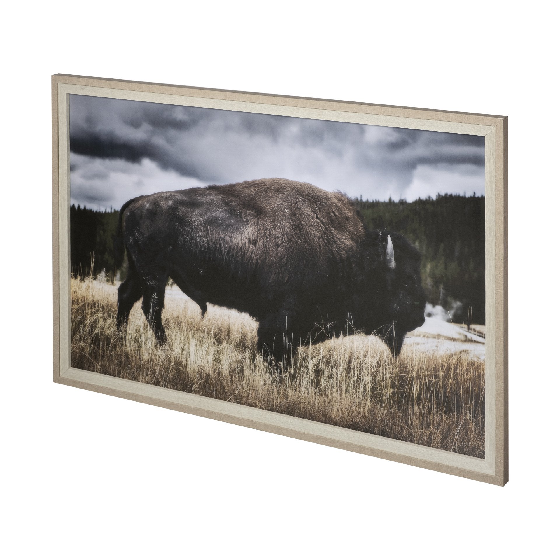 YELLOWSTONE BISON FRAMED ART