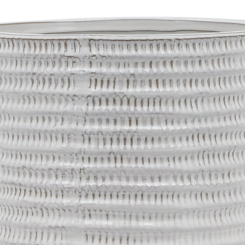 Ivory Textured Planter w/ Stand