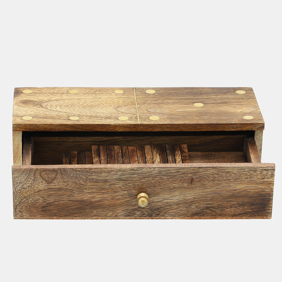 Wood Dominoes Set in Box