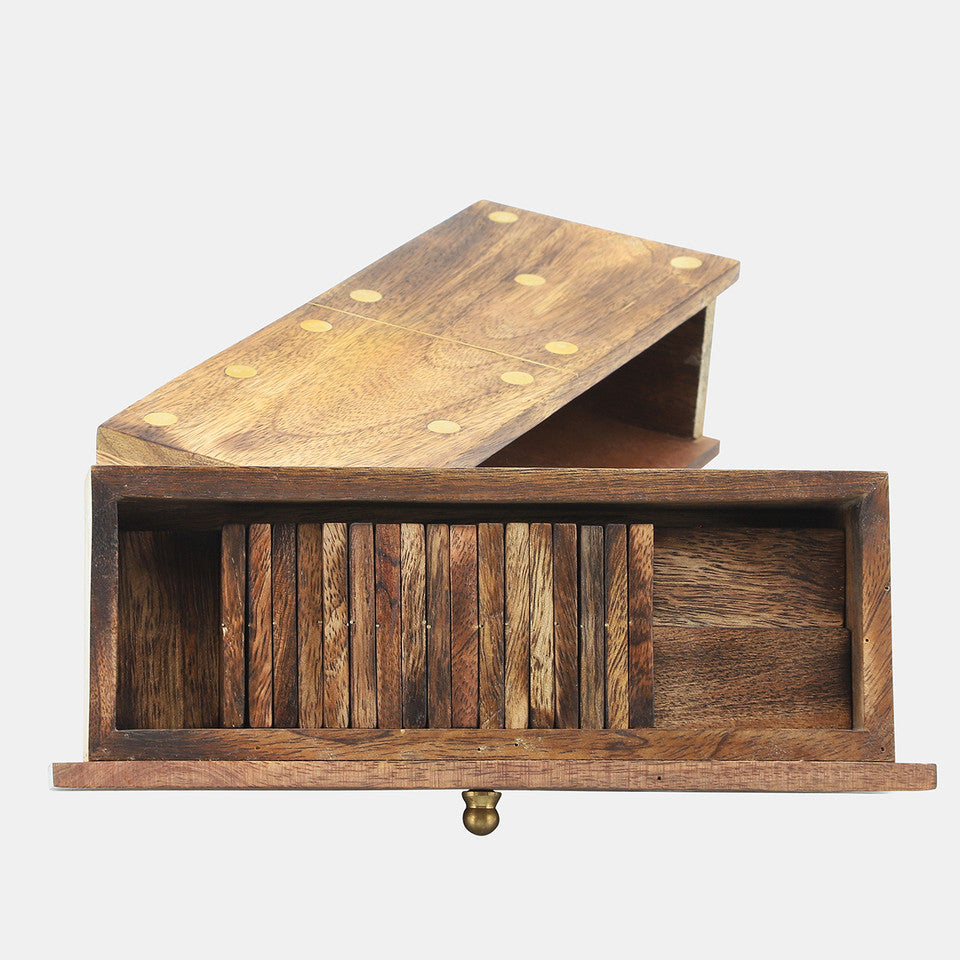 Wood Dominoes Set in Box