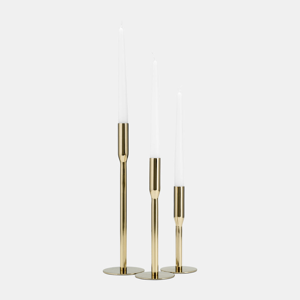 Brass Linear Taper Candle Holder