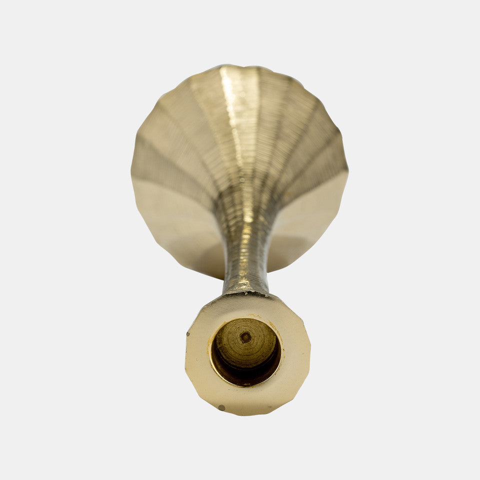 Brass Tulip Taper Candle Holder